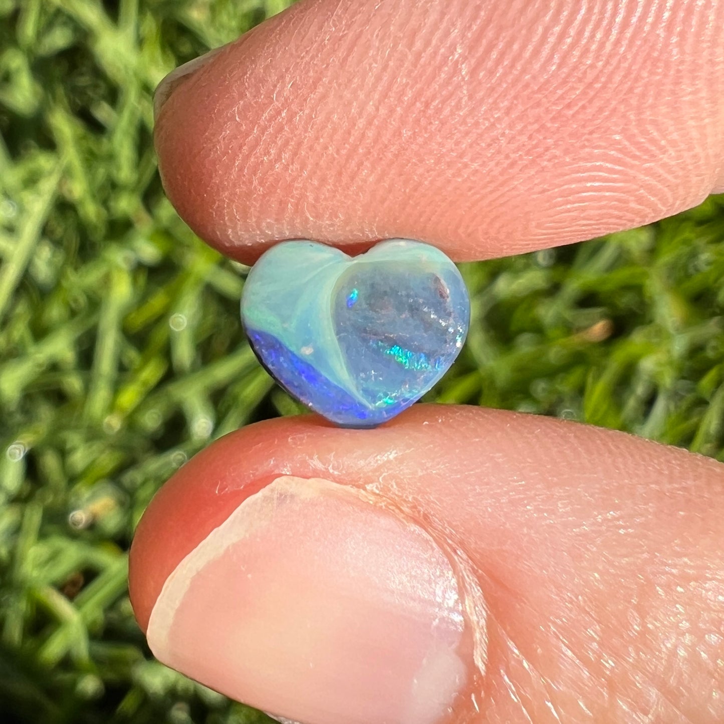 1.54 Ct boulder opal heart