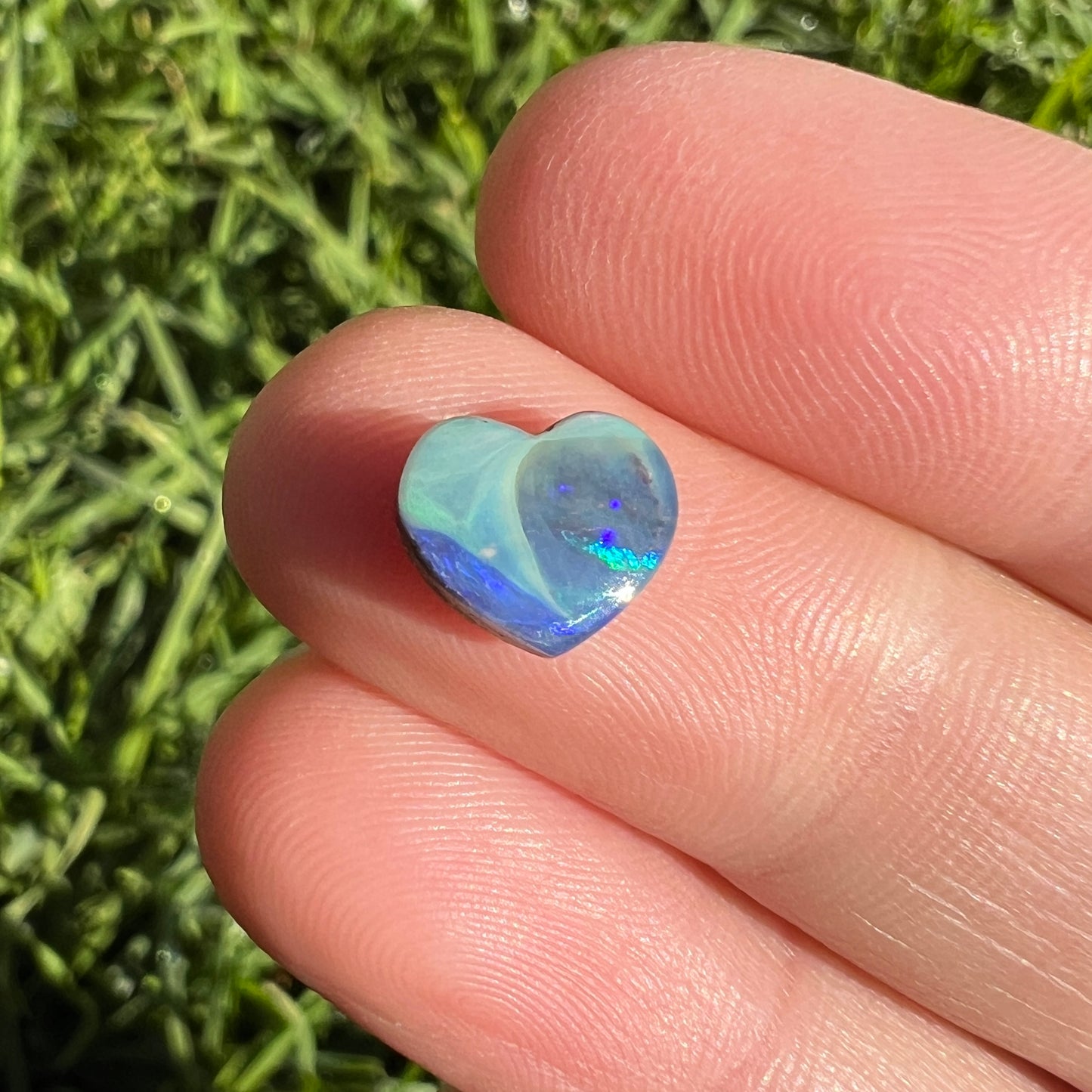 1.54 Ct boulder opal heart