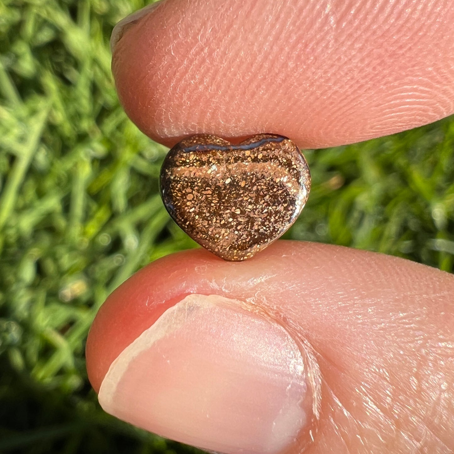 1.54 Ct boulder opal heart