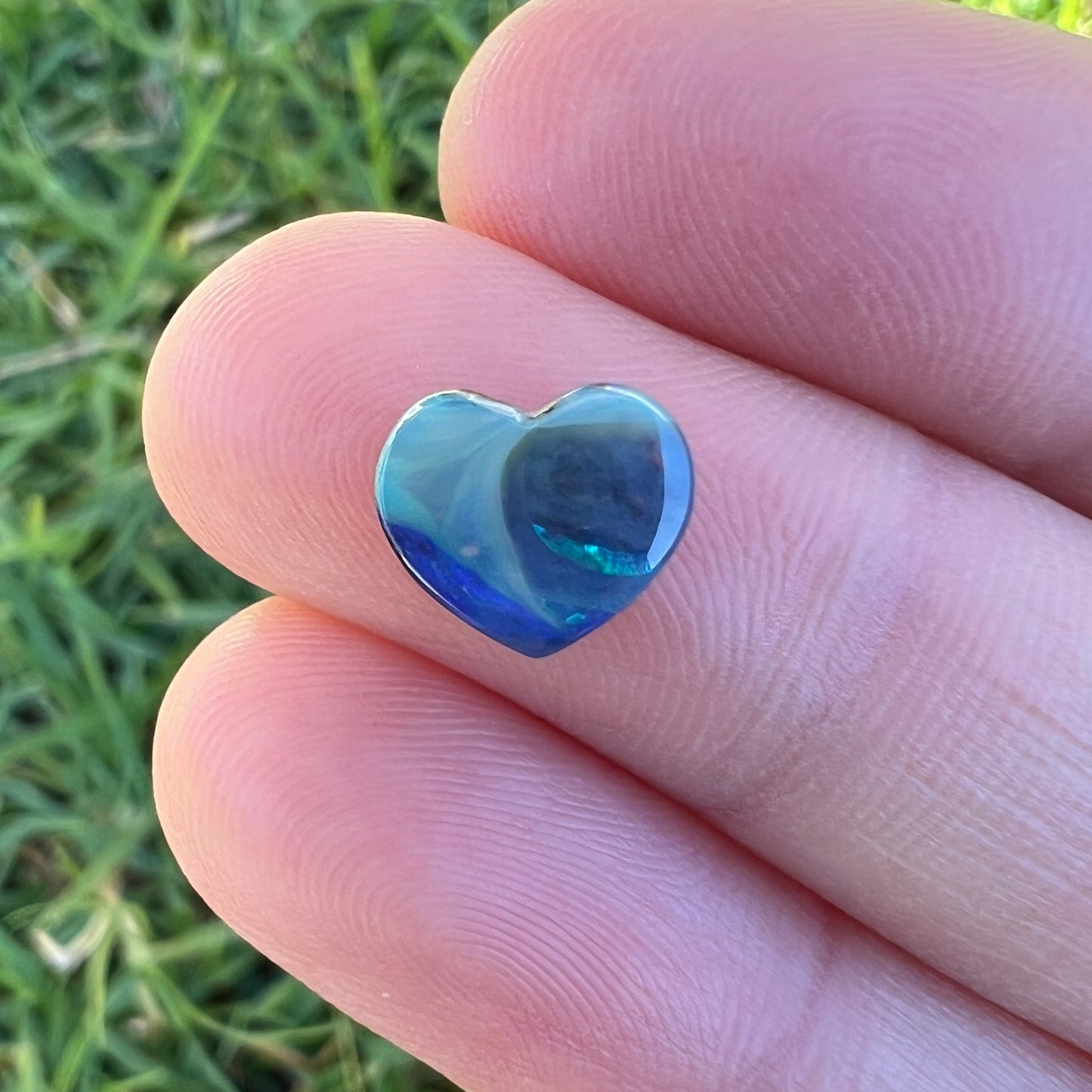 1.54 Ct boulder opal heart