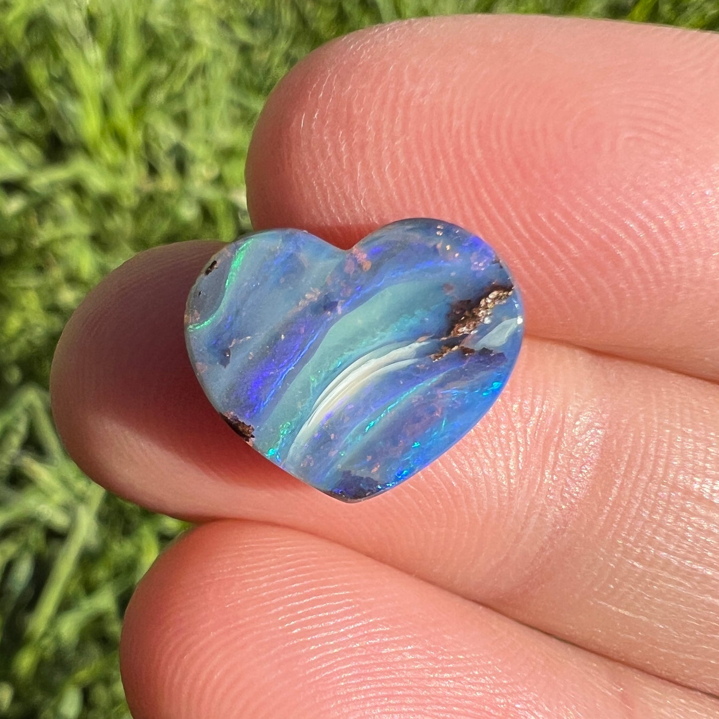 3.73 Ct boulder opal heart