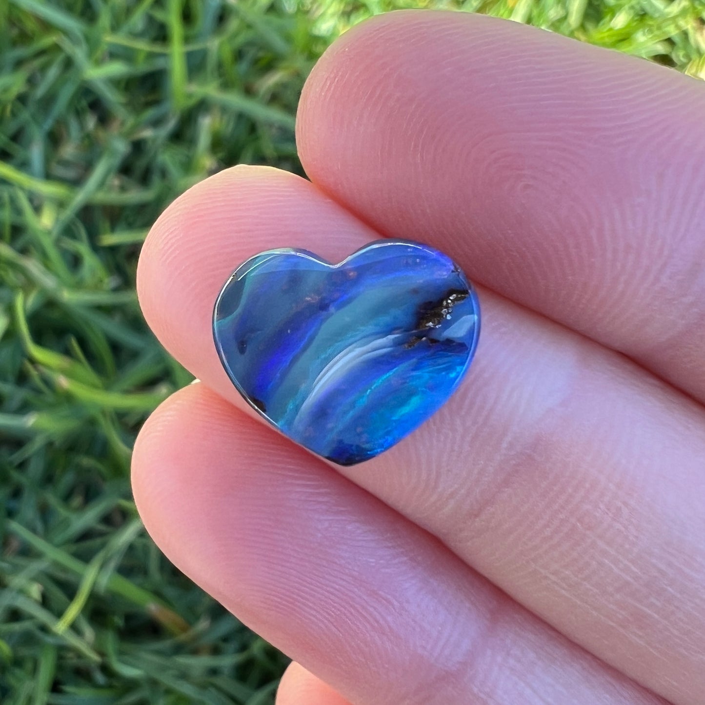 3.73 Ct boulder opal heart