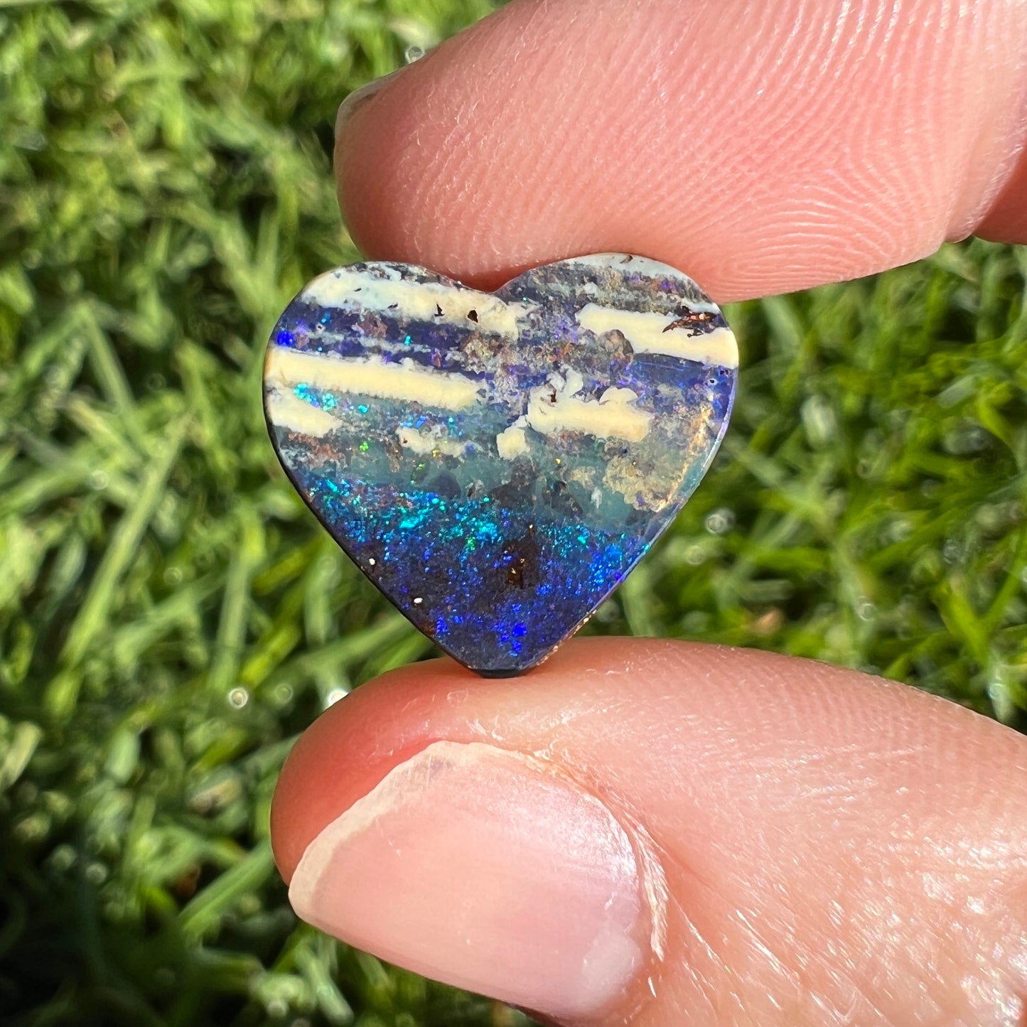 8.55 Ct boulder opal heart