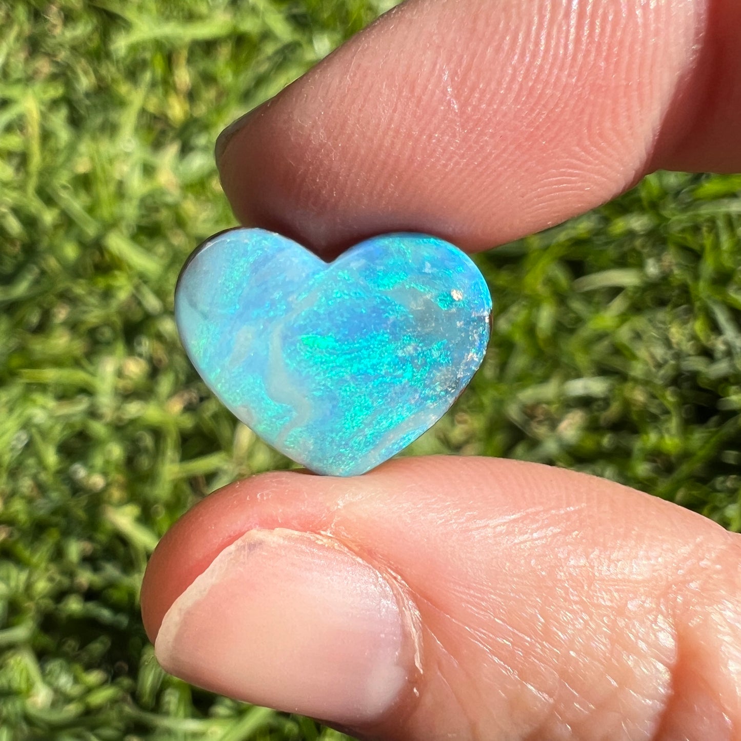 7.01 Ct boulder opal heart