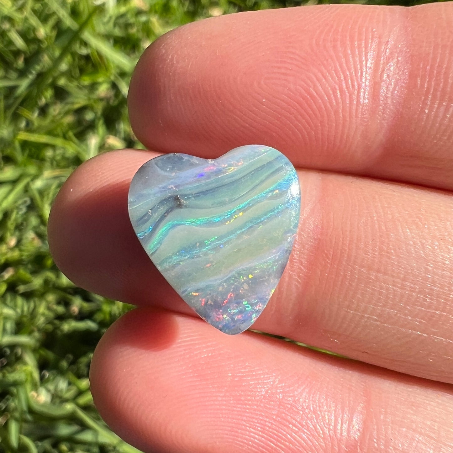 5.36 Ct boulder opal heart