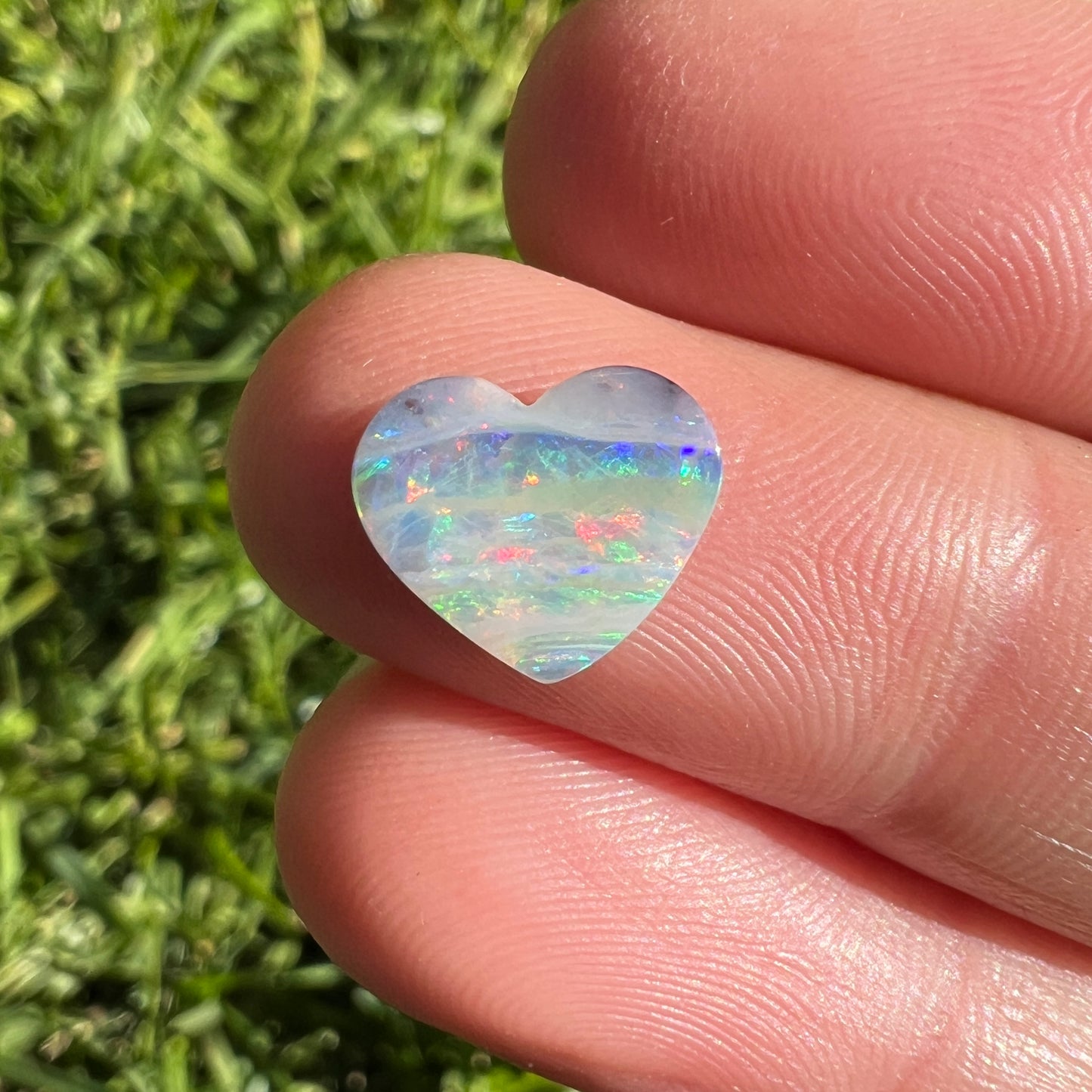 1.51 Ct small boulder opal heart