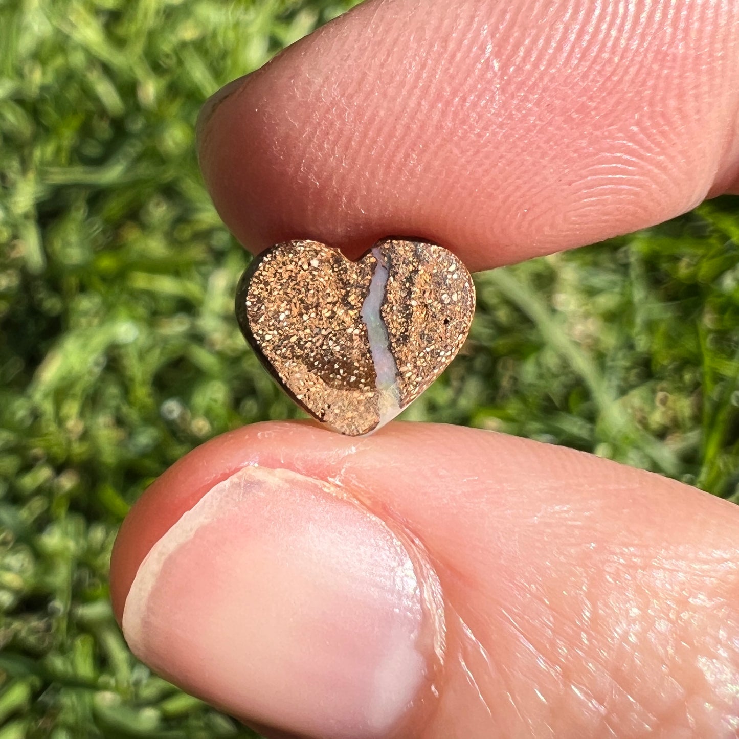 1.51 Ct small boulder opal heart