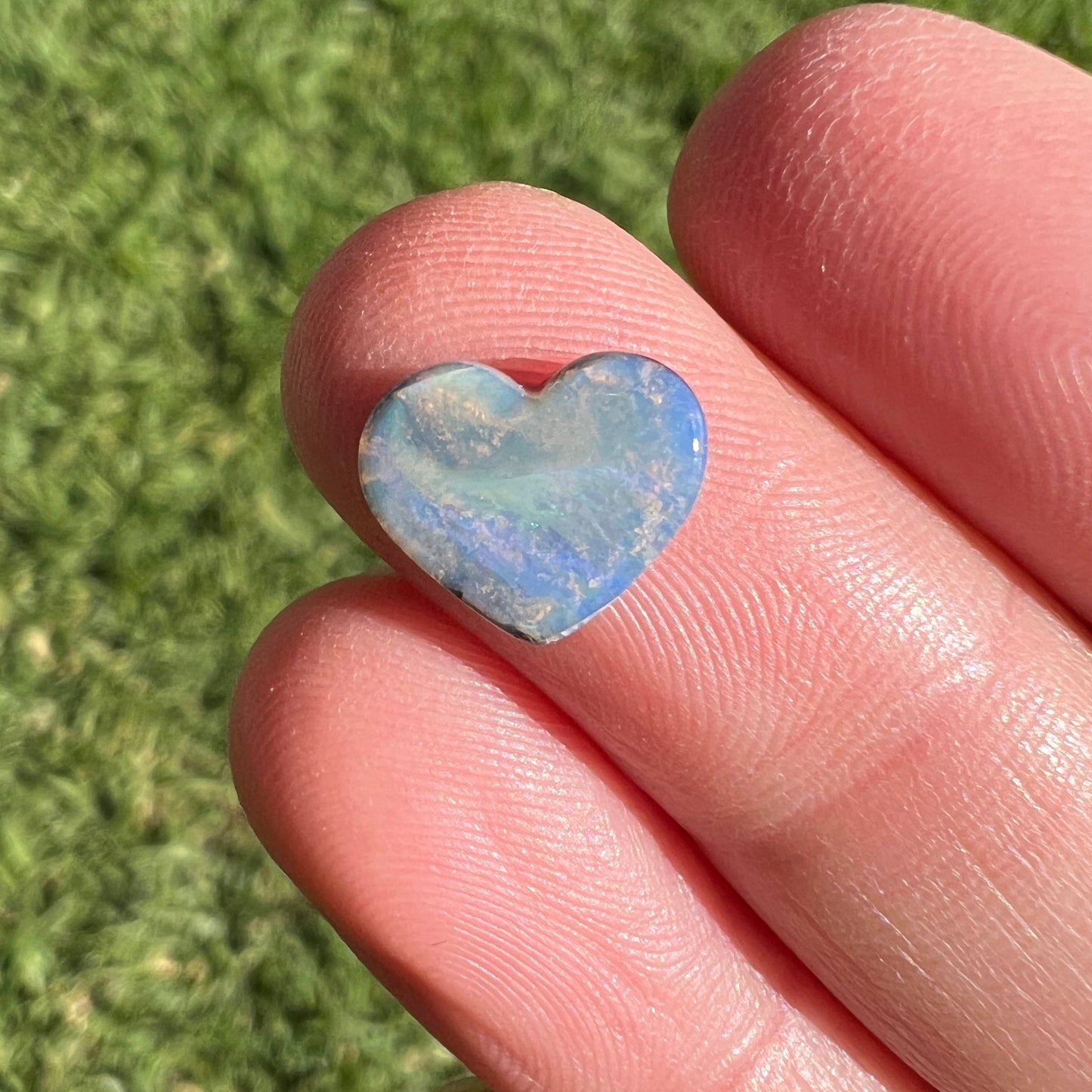 2.45 Ct small boulder opal heart