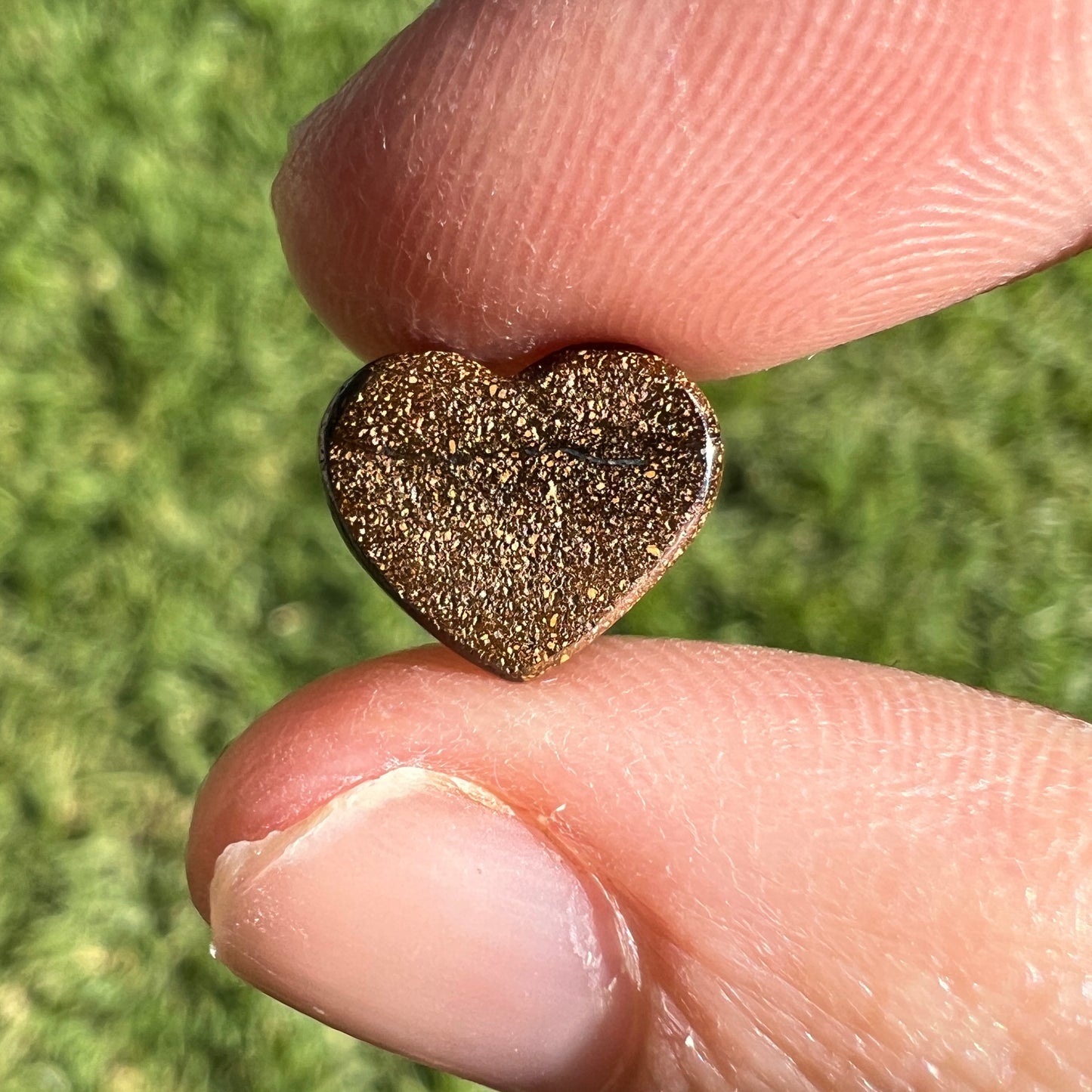 2.45 Ct small boulder opal heart