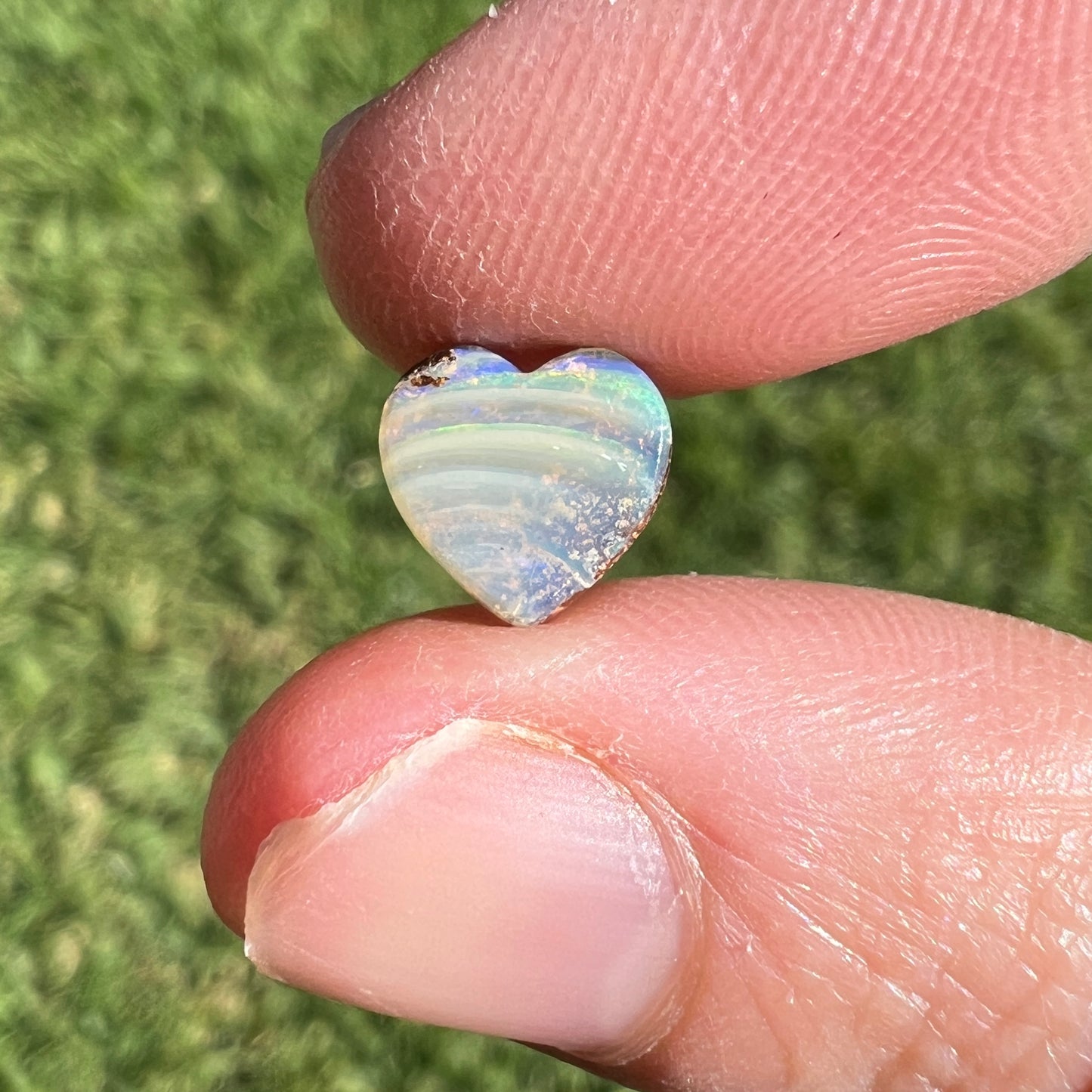 1.35 Ct small heart boulder opal