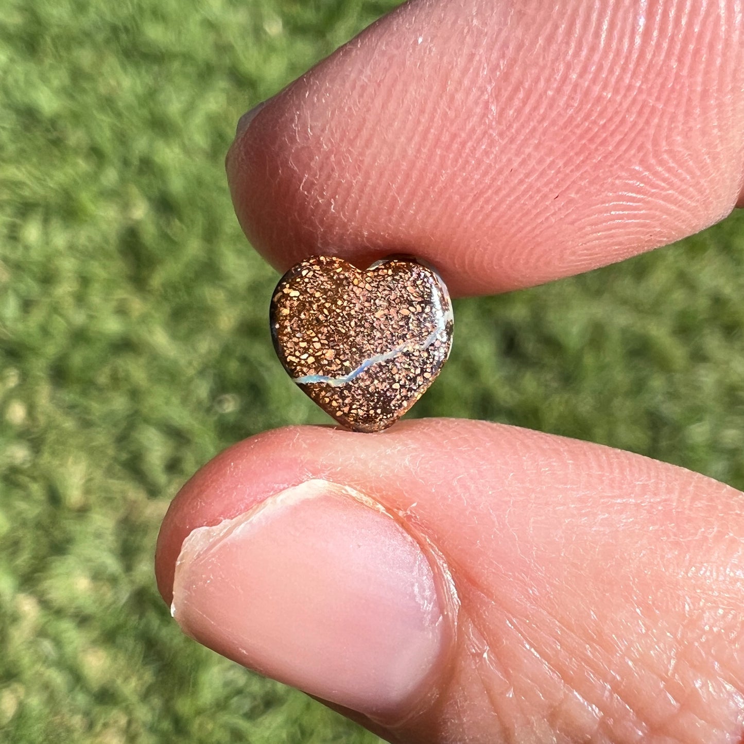 1.35 Ct small heart boulder opal