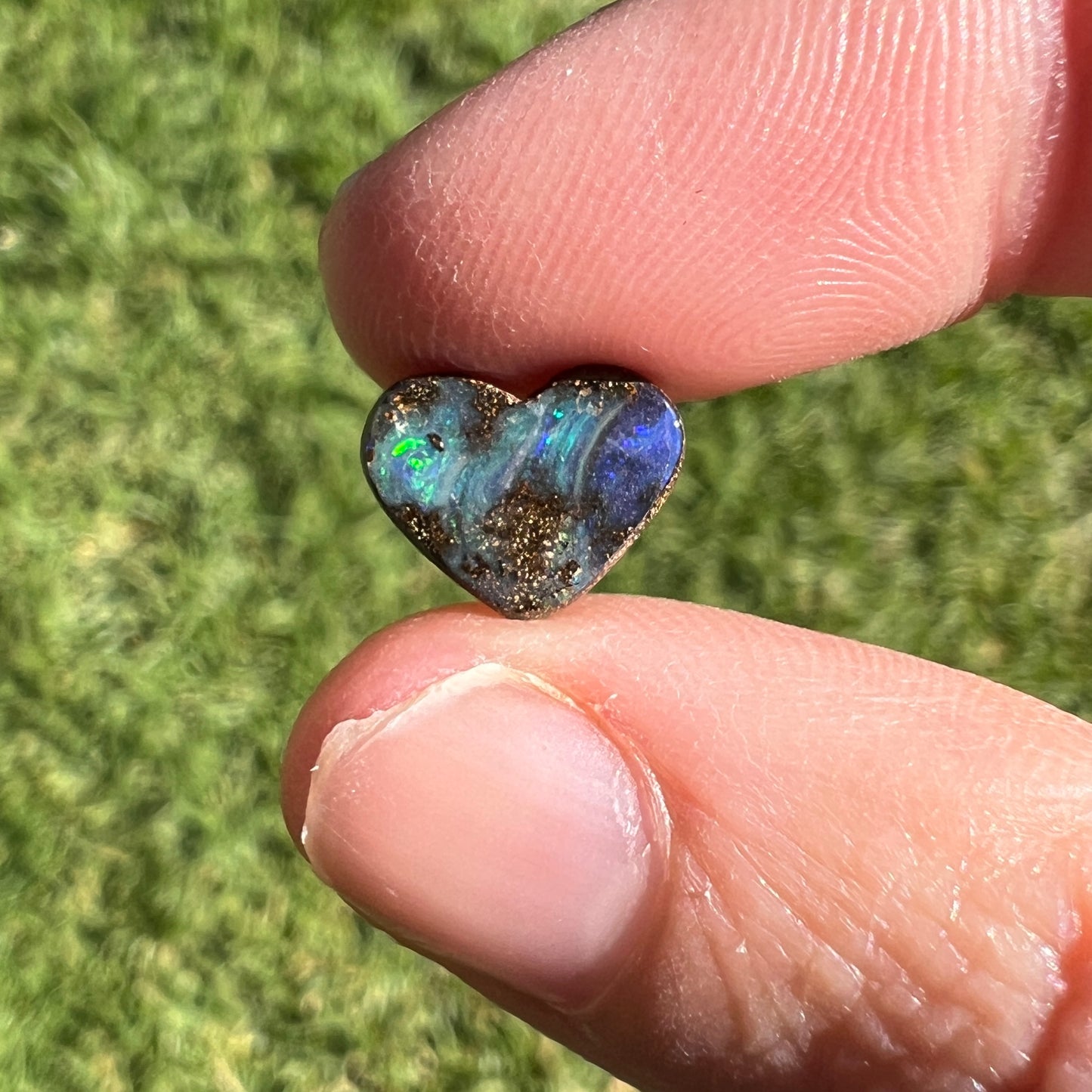 2.21 Ct small heart boulder opal