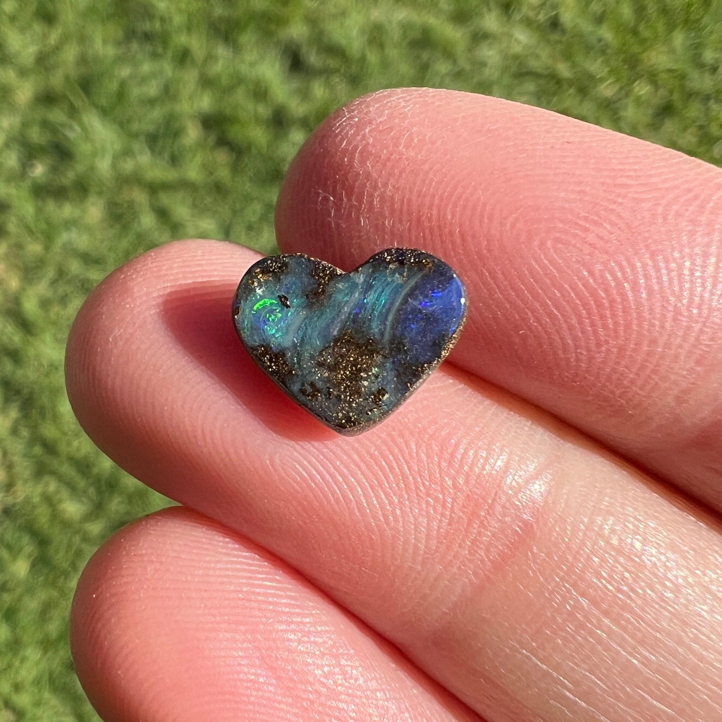 2.21 Ct small heart boulder opal