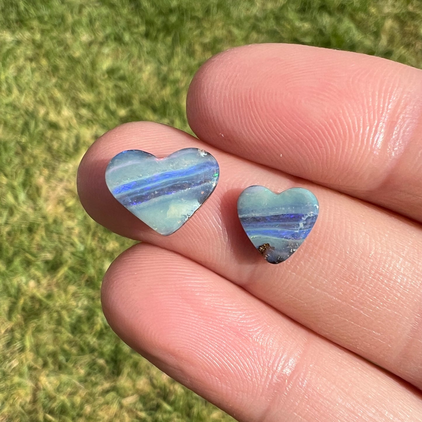 2.46 Ct small heart boulder opal