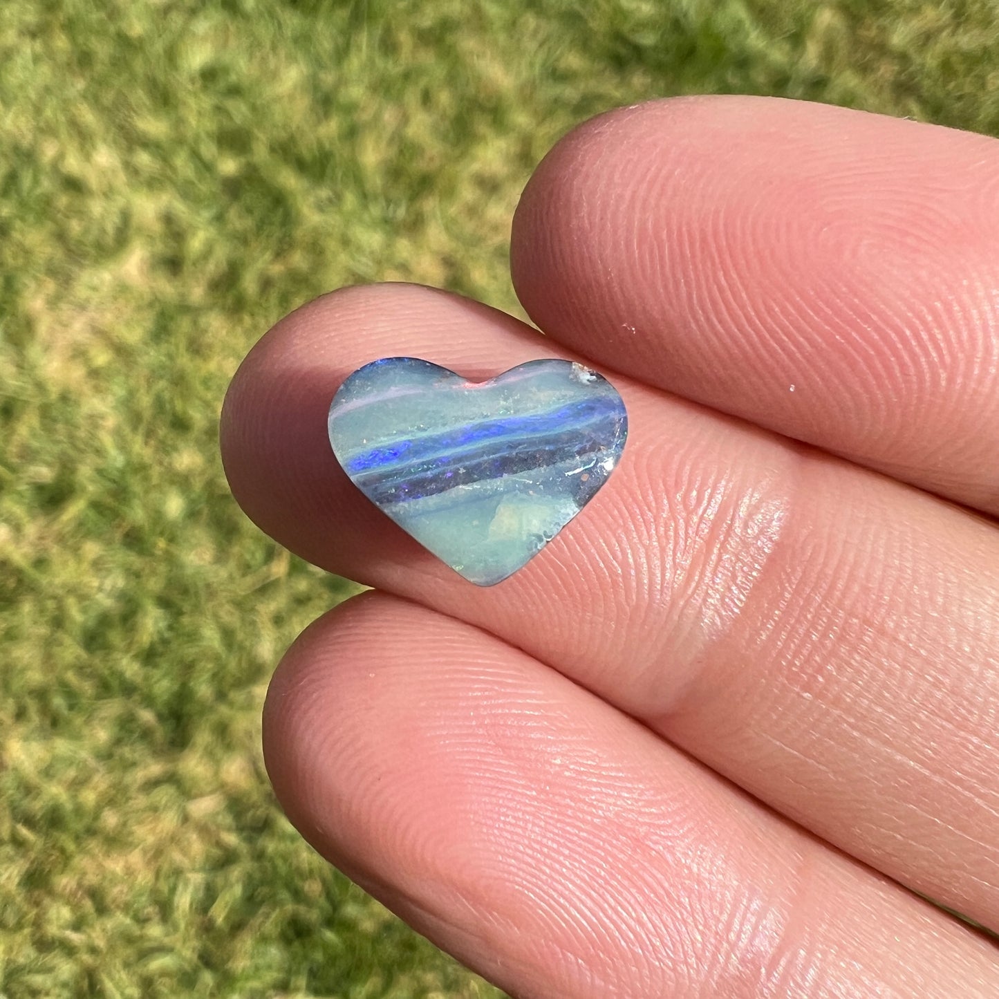 2.46 Ct small heart boulder opal