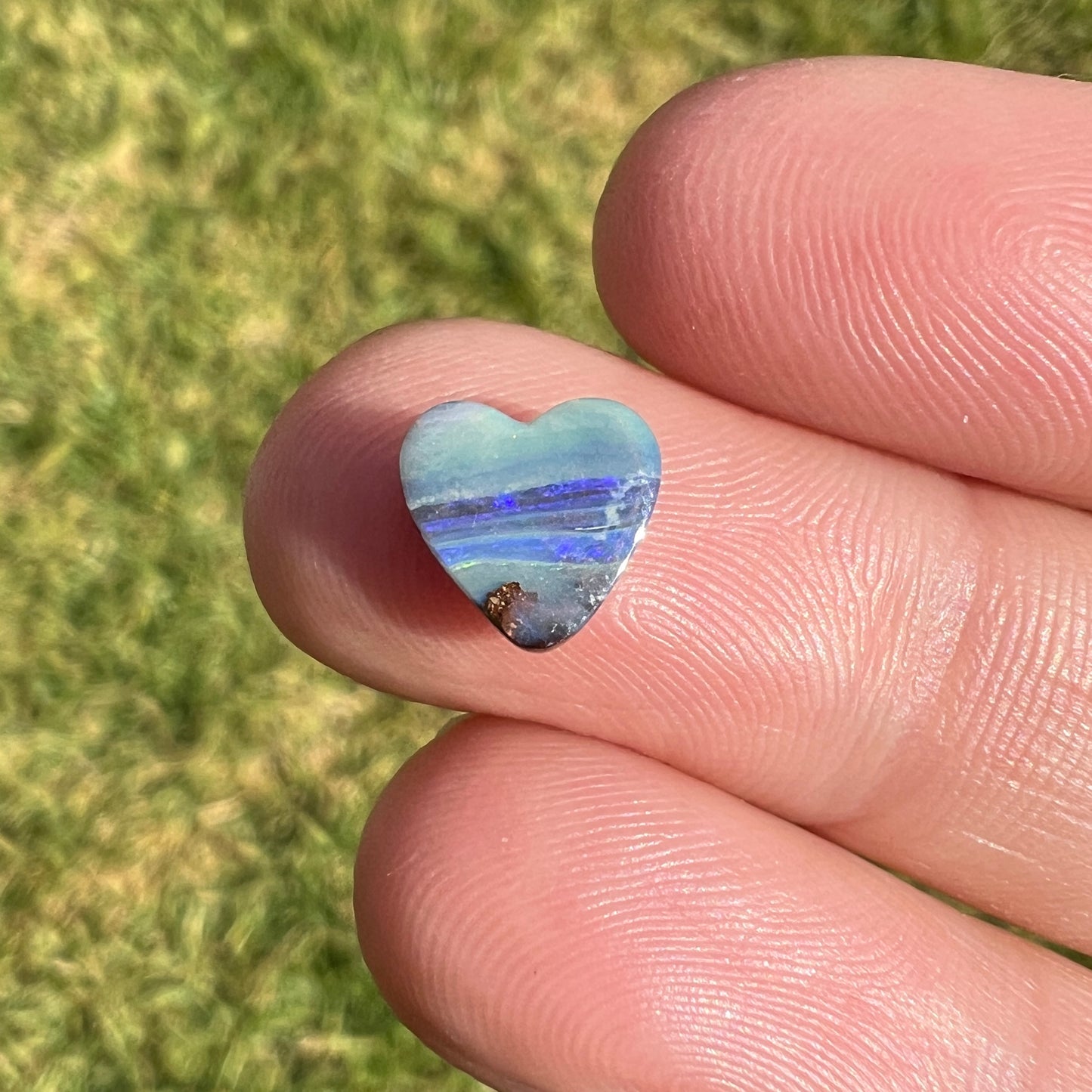 1.26 Ct small boulder opal heart