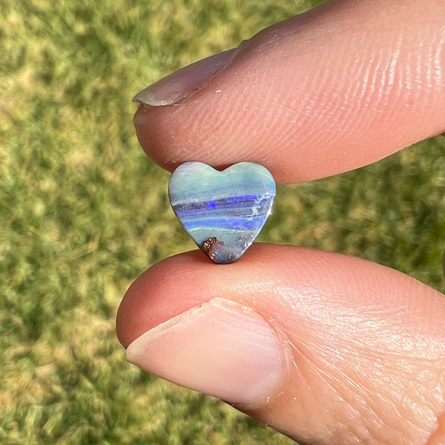 1.26 Ct small boulder opal heart