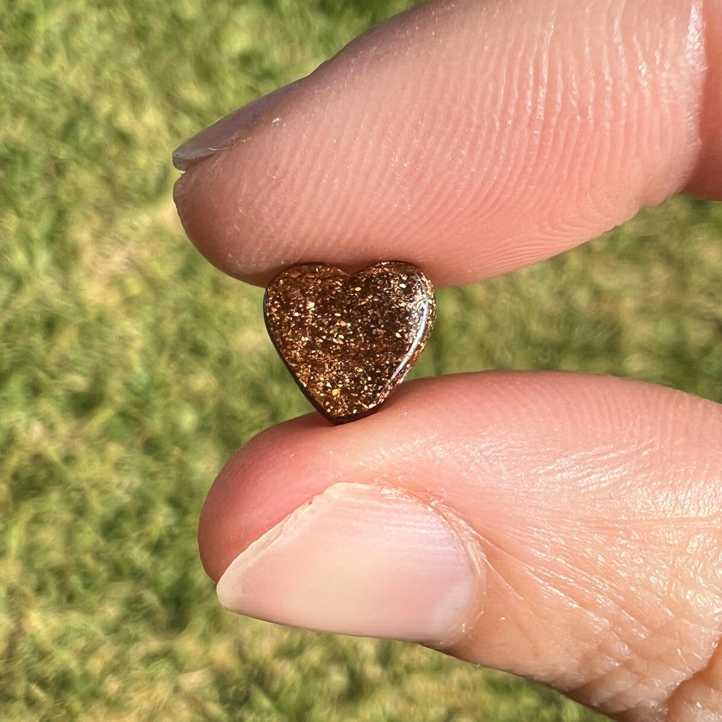 1.26 Ct small boulder opal heart