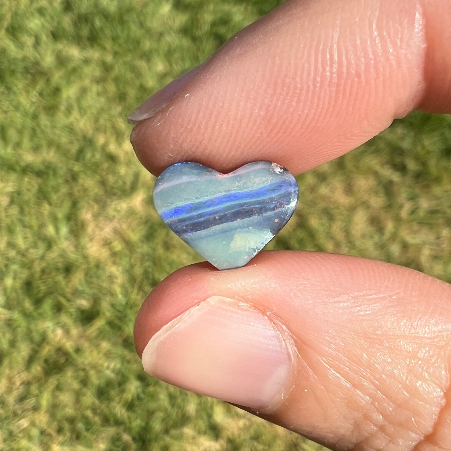 2.46 Ct small heart boulder opal