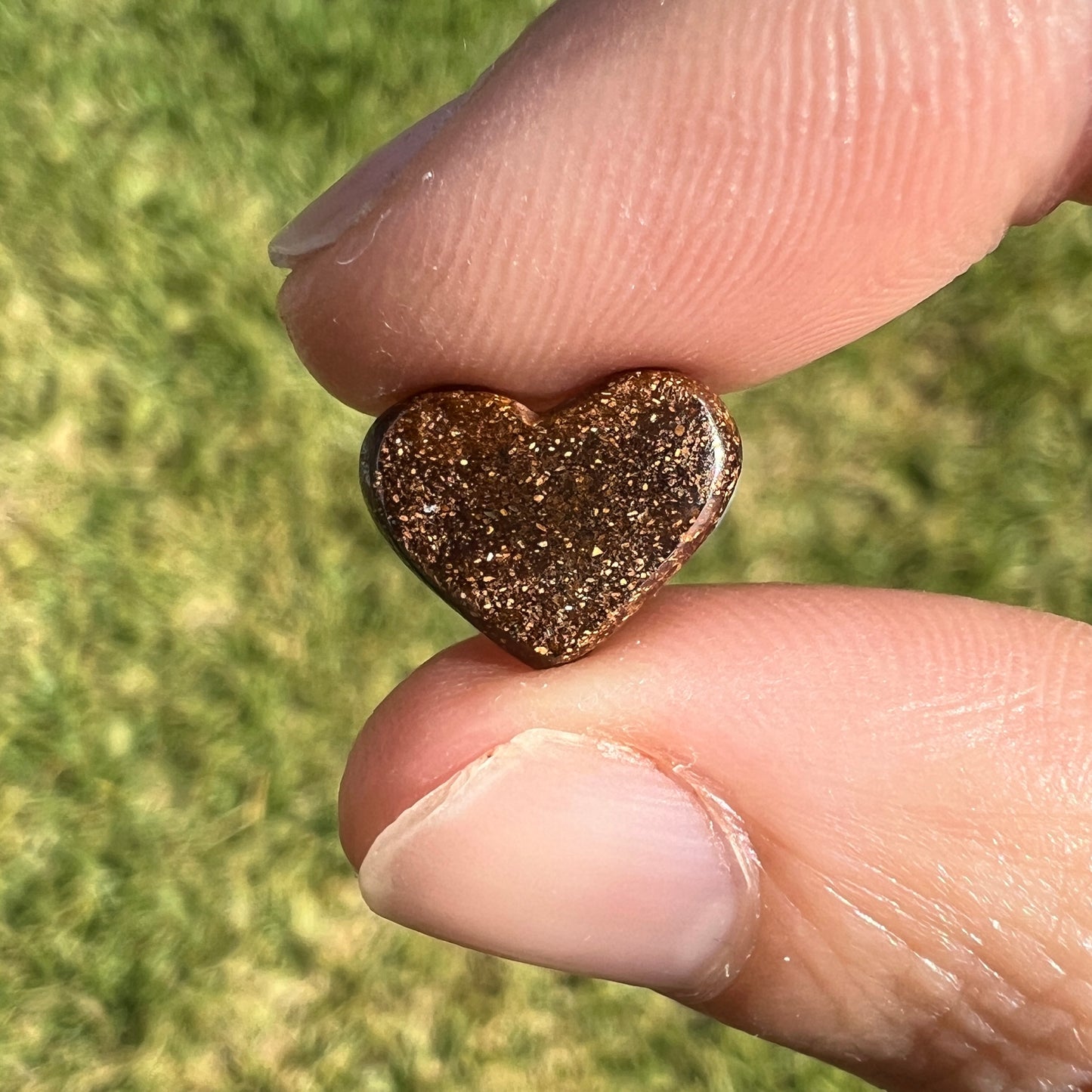 2.46 Ct small heart boulder opal