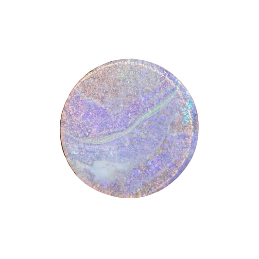 5.61 Ct light purple circle boulder opal