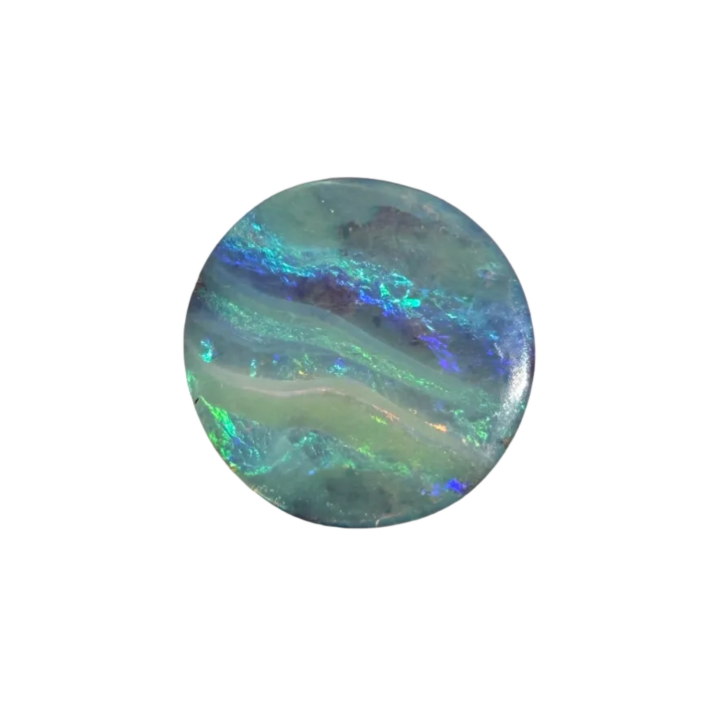 4.56 Ct striped circle boulder opal