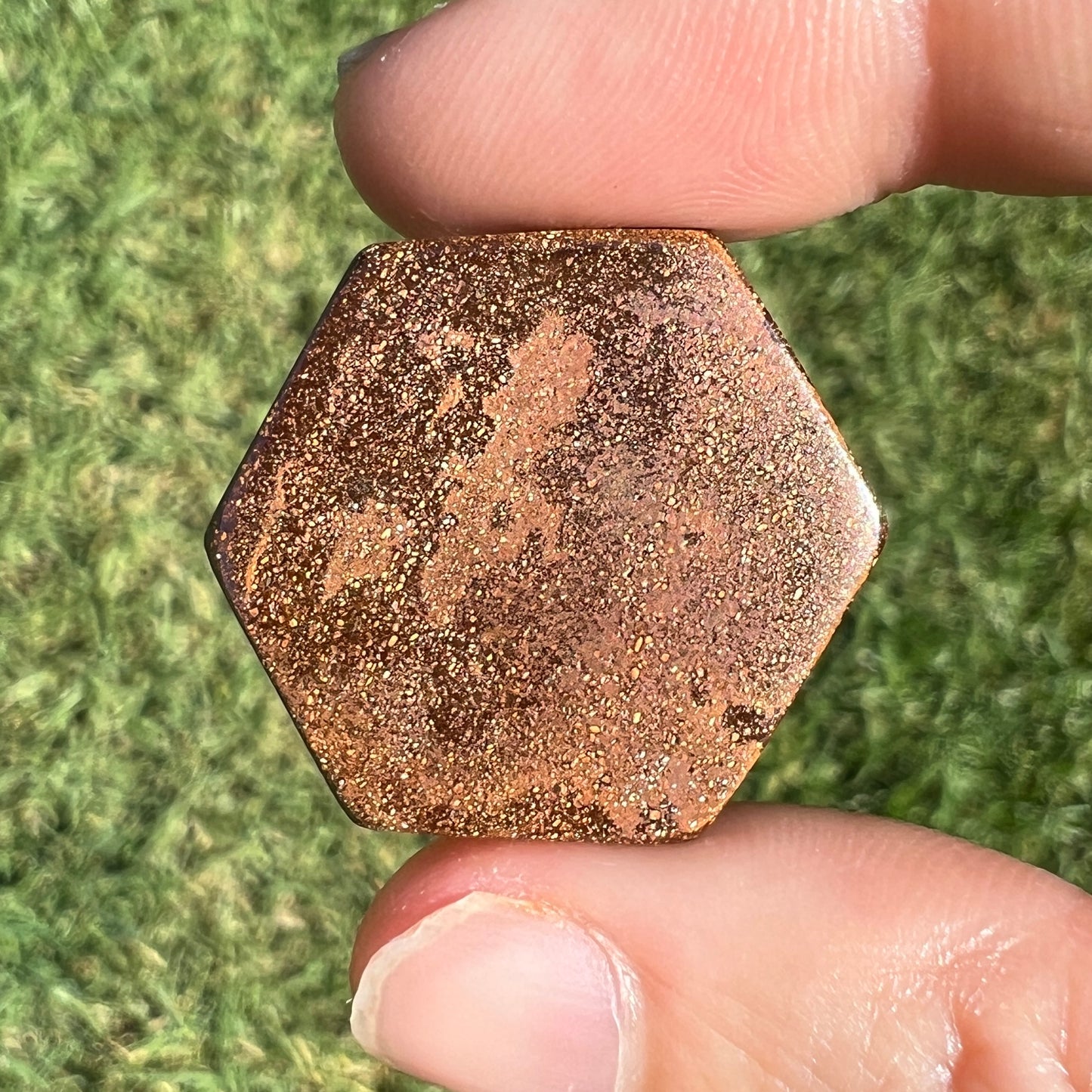 27.10 Ct large hexagon boulder opal