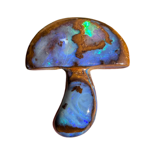 19.54 Ct boulder opal mushroom carving