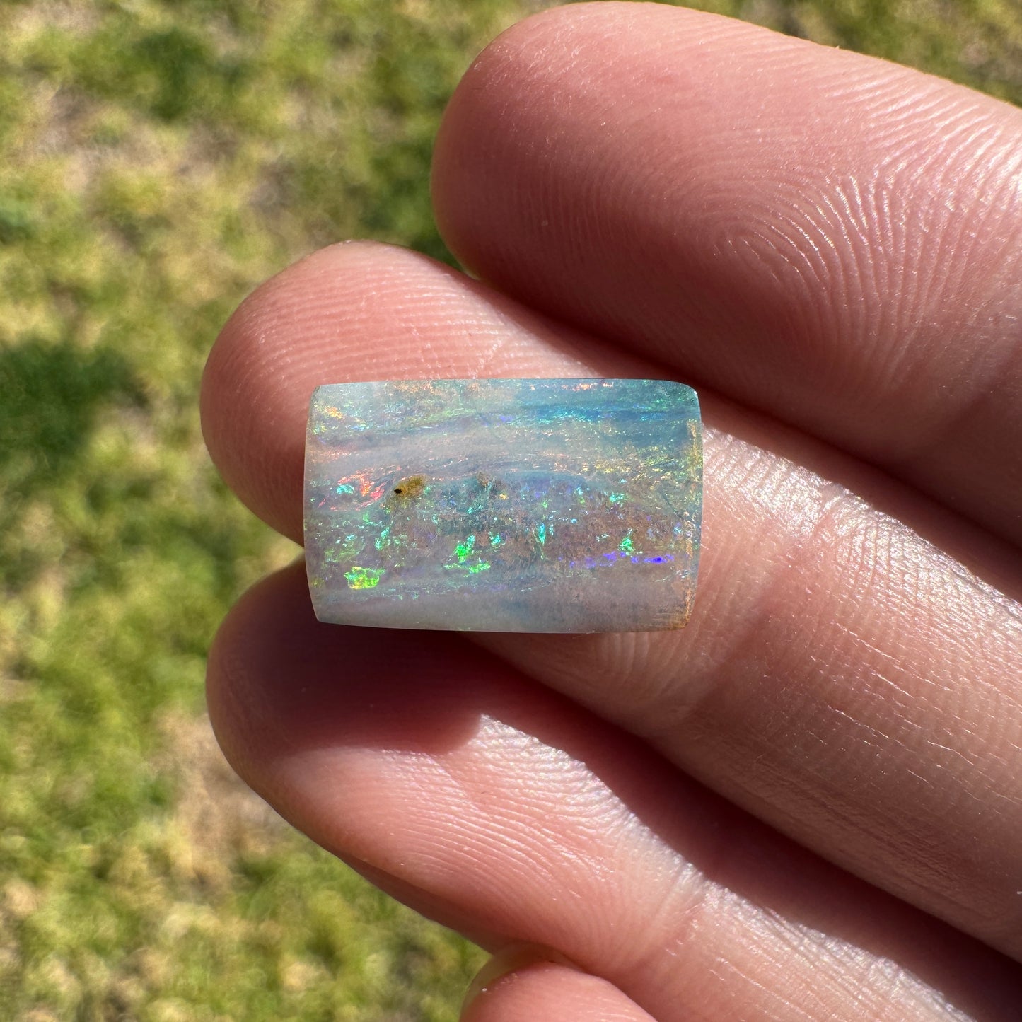 4.14 Ct rectangle boulder opal