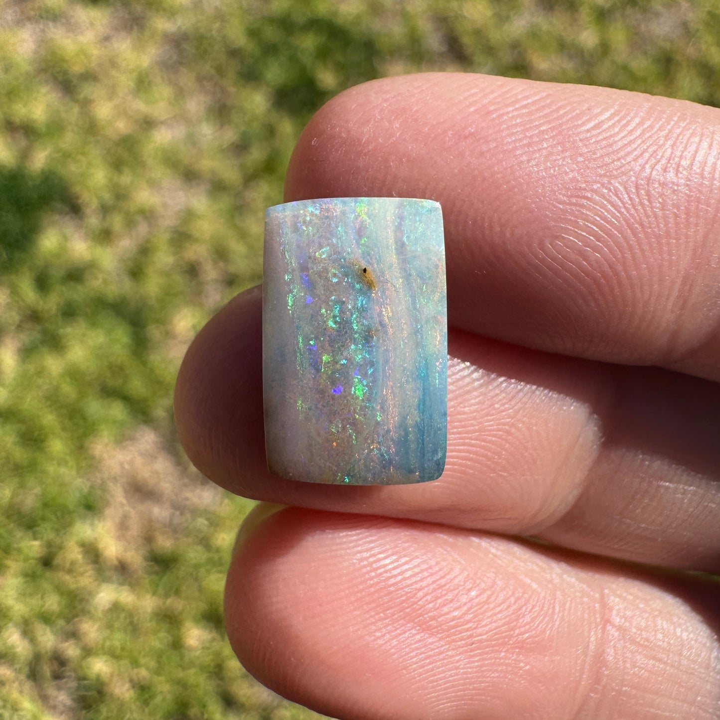 4.14 Ct rectangle boulder opal