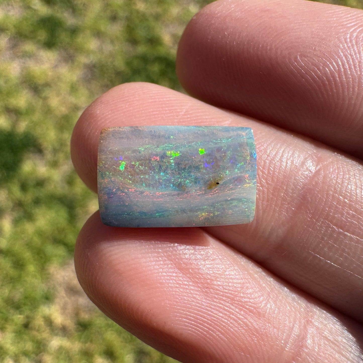 4.14 Ct rectangle boulder opal