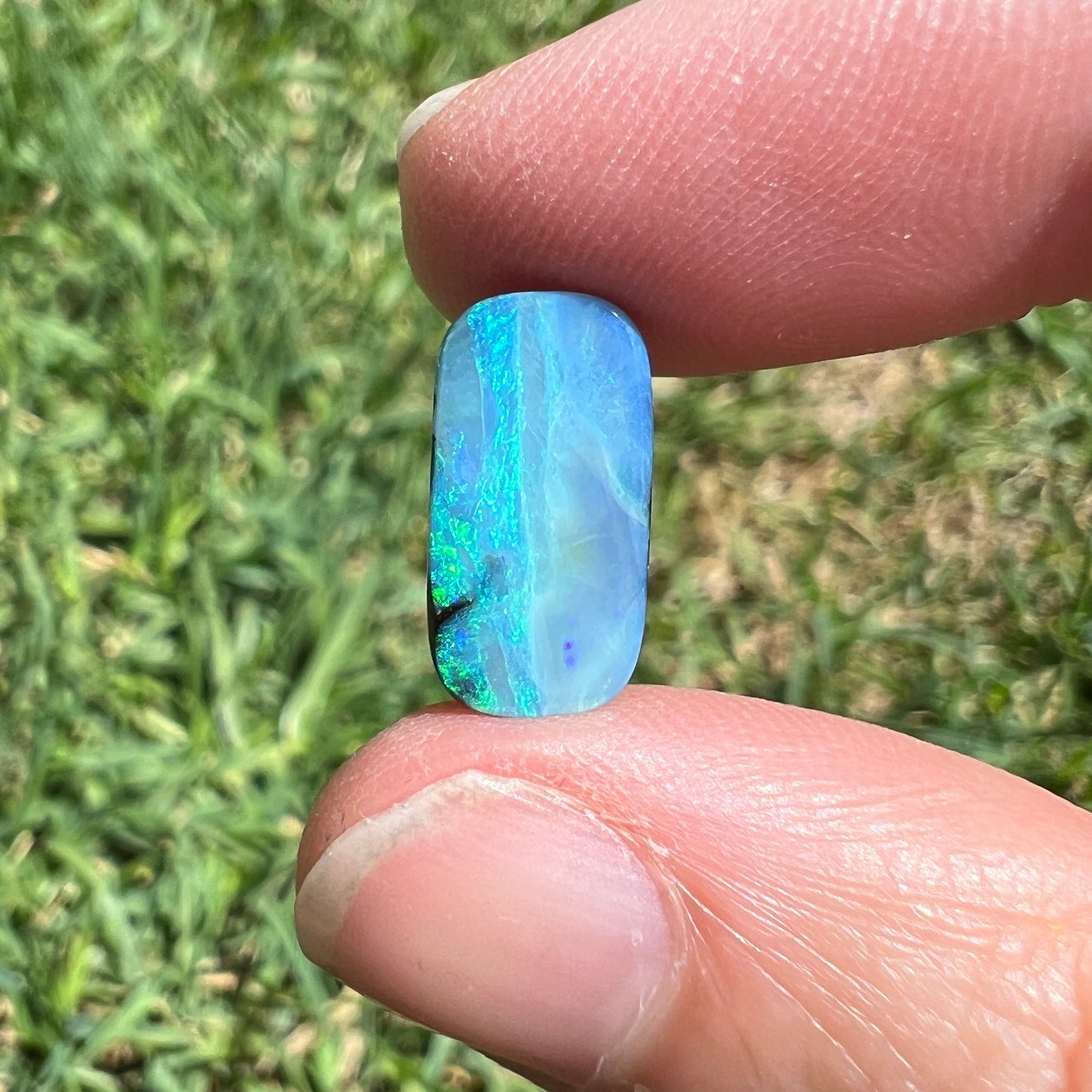 3.94 Ct rectangle boulder opal