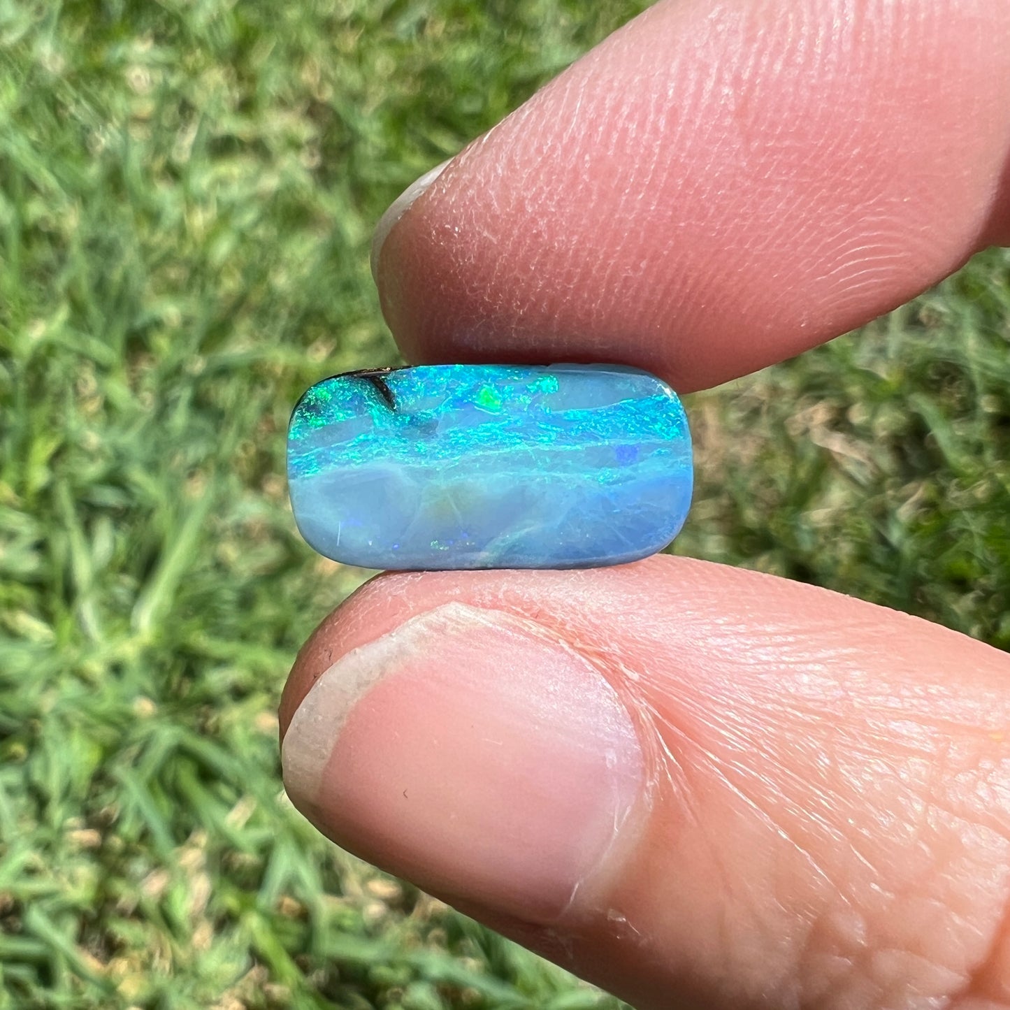 3.94 Ct rectangle boulder opal