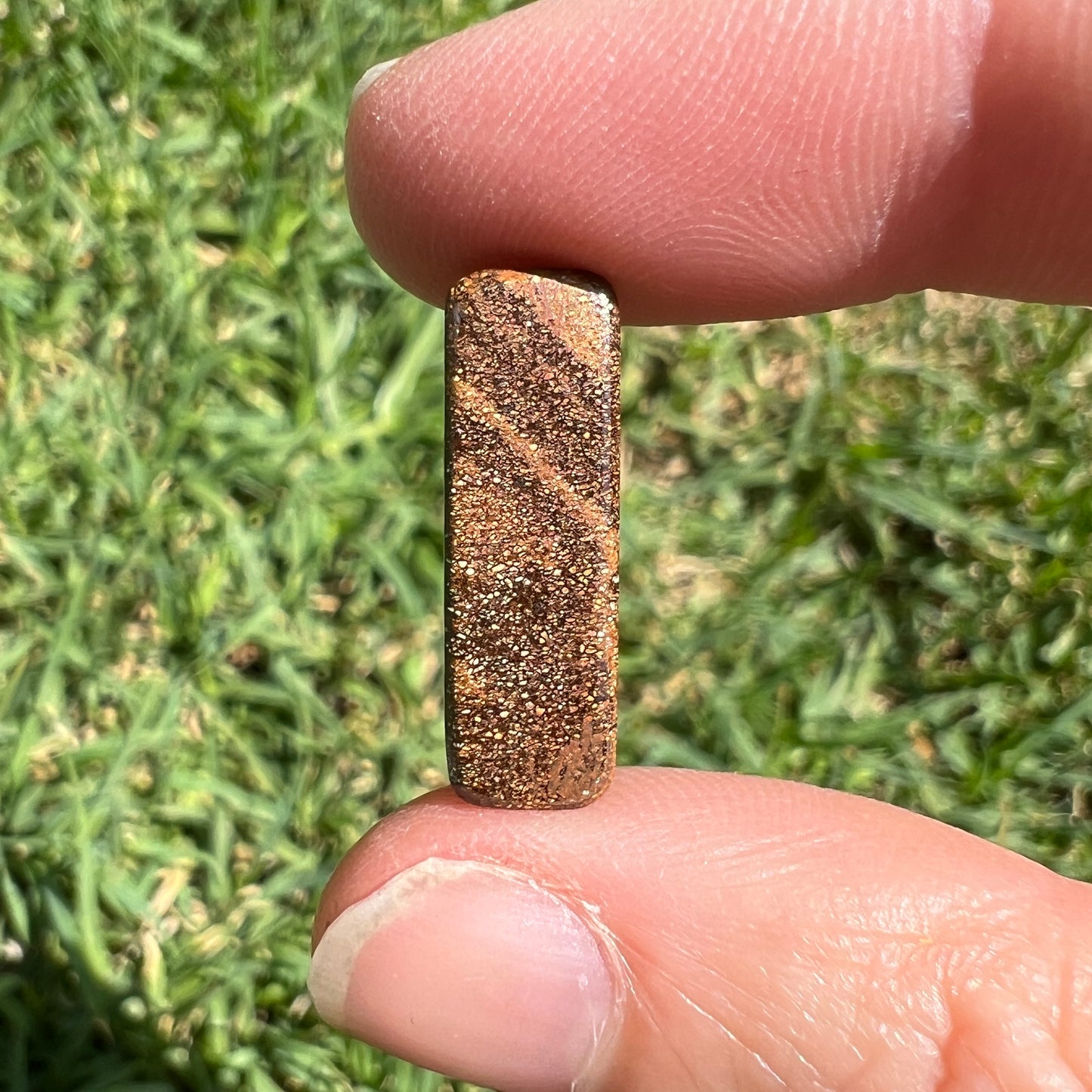 5.46 Ct narrow rectangle boulder opal