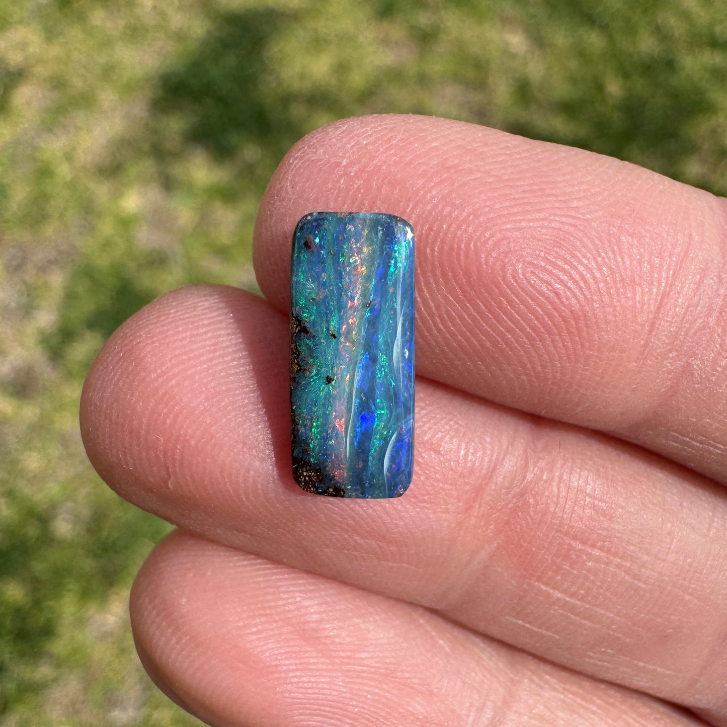 2.44 Ct pink and blue boulder opal