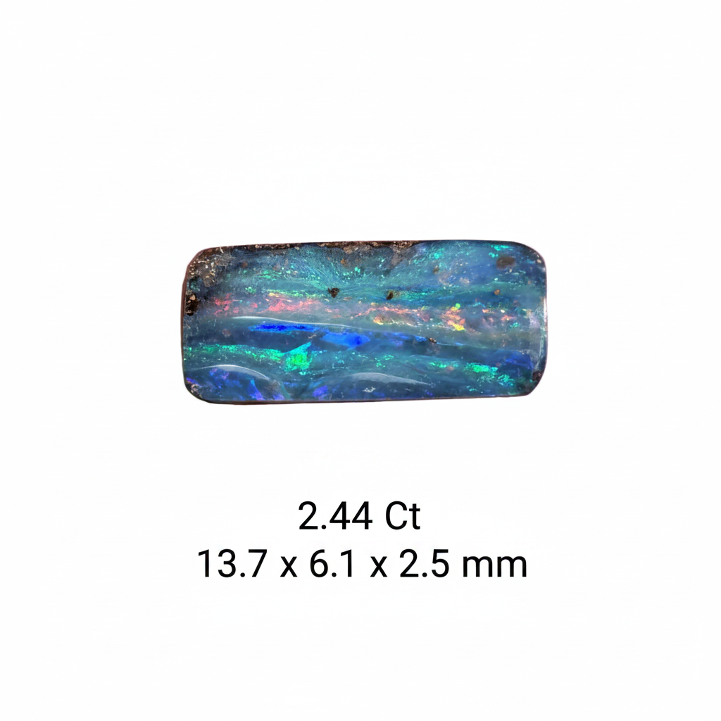 2.44 Ct pink and blue boulder opal