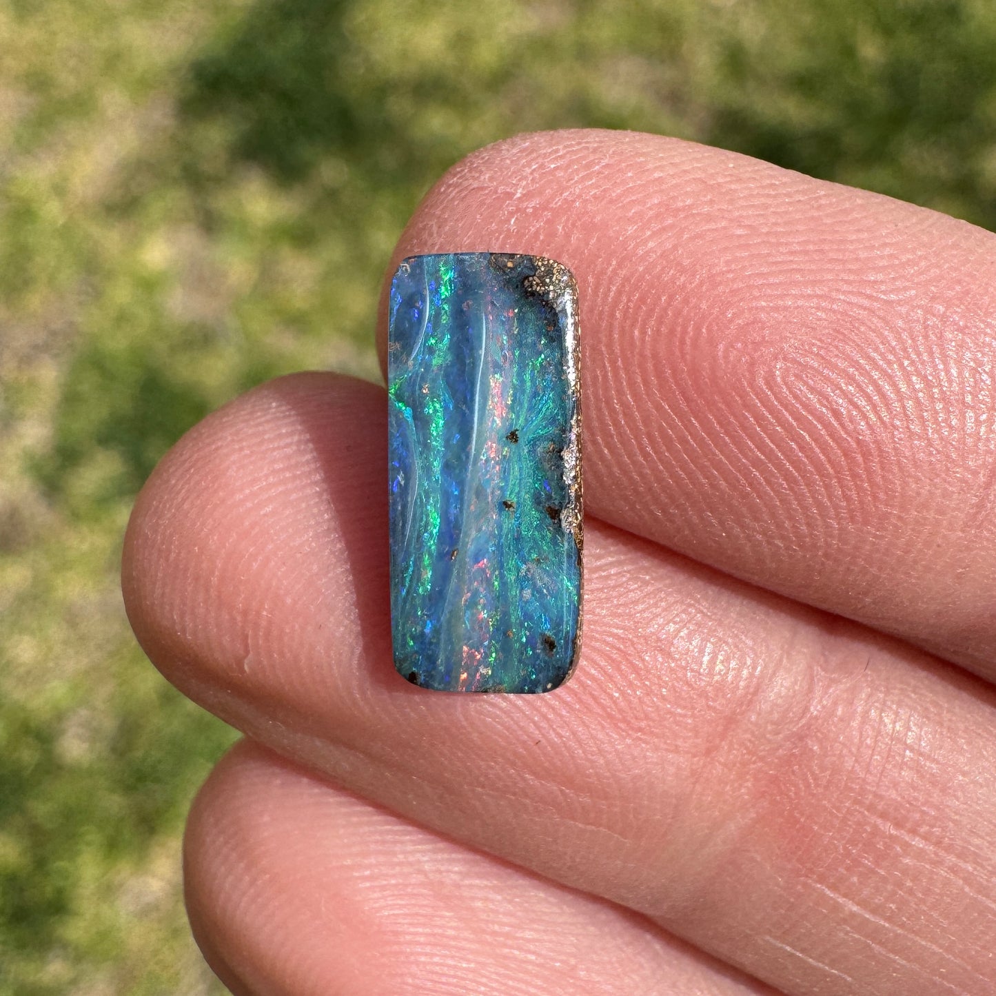 2.44 Ct pink and blue boulder opal