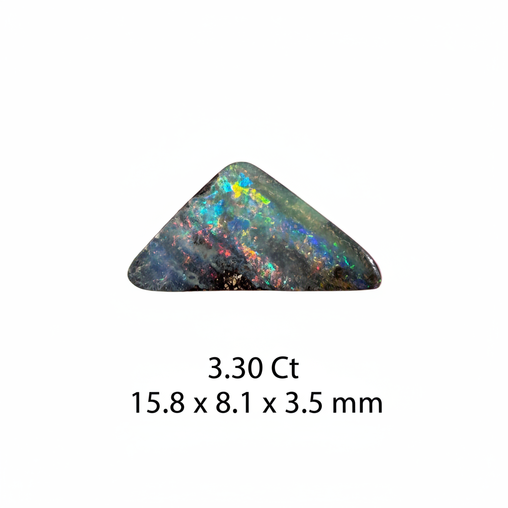 3.30 Ct rainbow triangle boulder opal