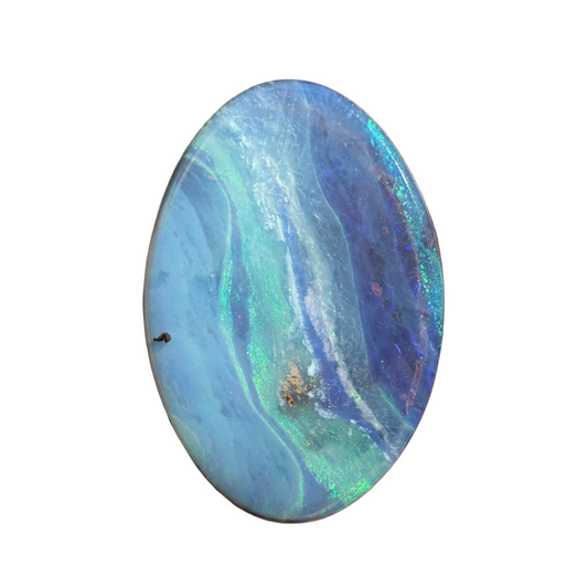8.60 Ct green-blue oval boulder opal