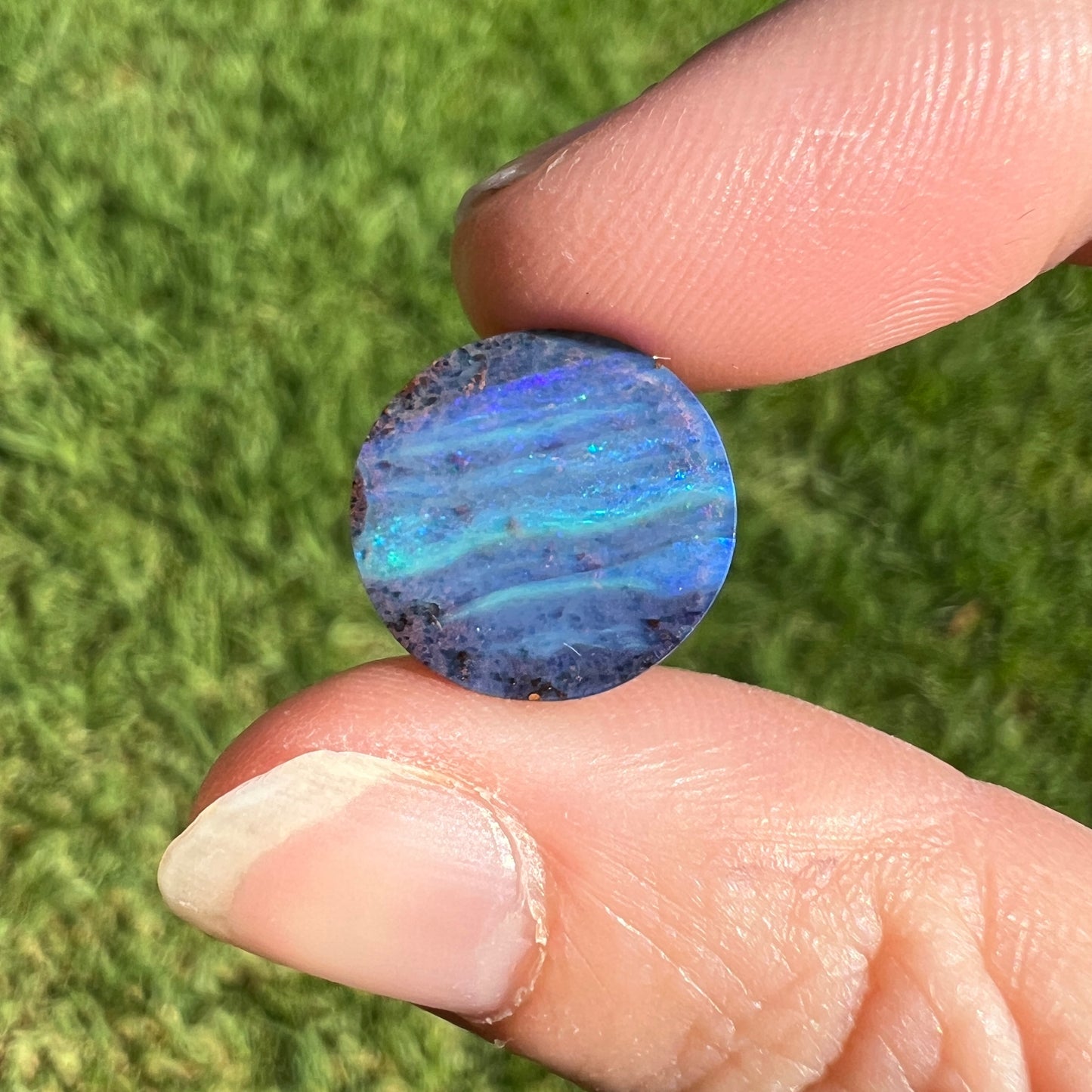 5.65 Ct green-blue boulder opal