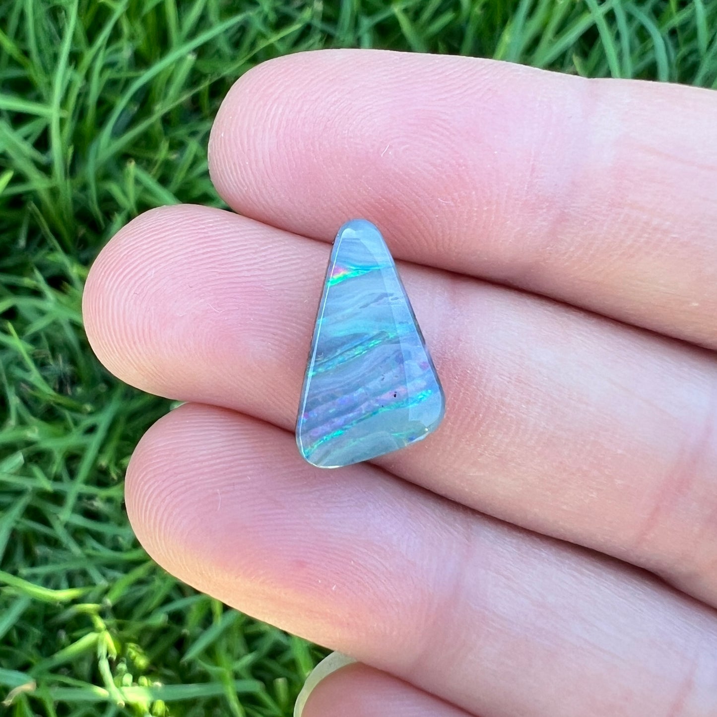 3.07 Ct pastel striped boulder opal