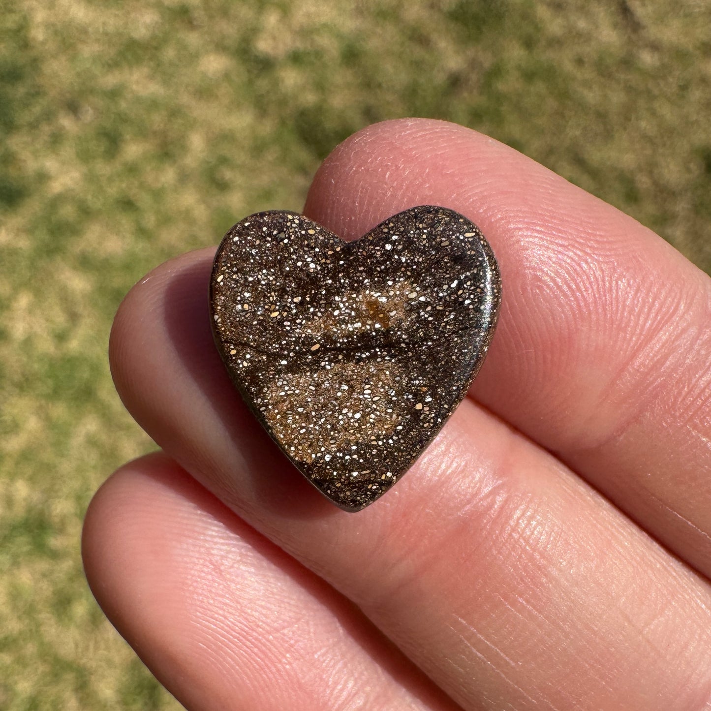 8.21 Ct striped pattern boulder opal heart