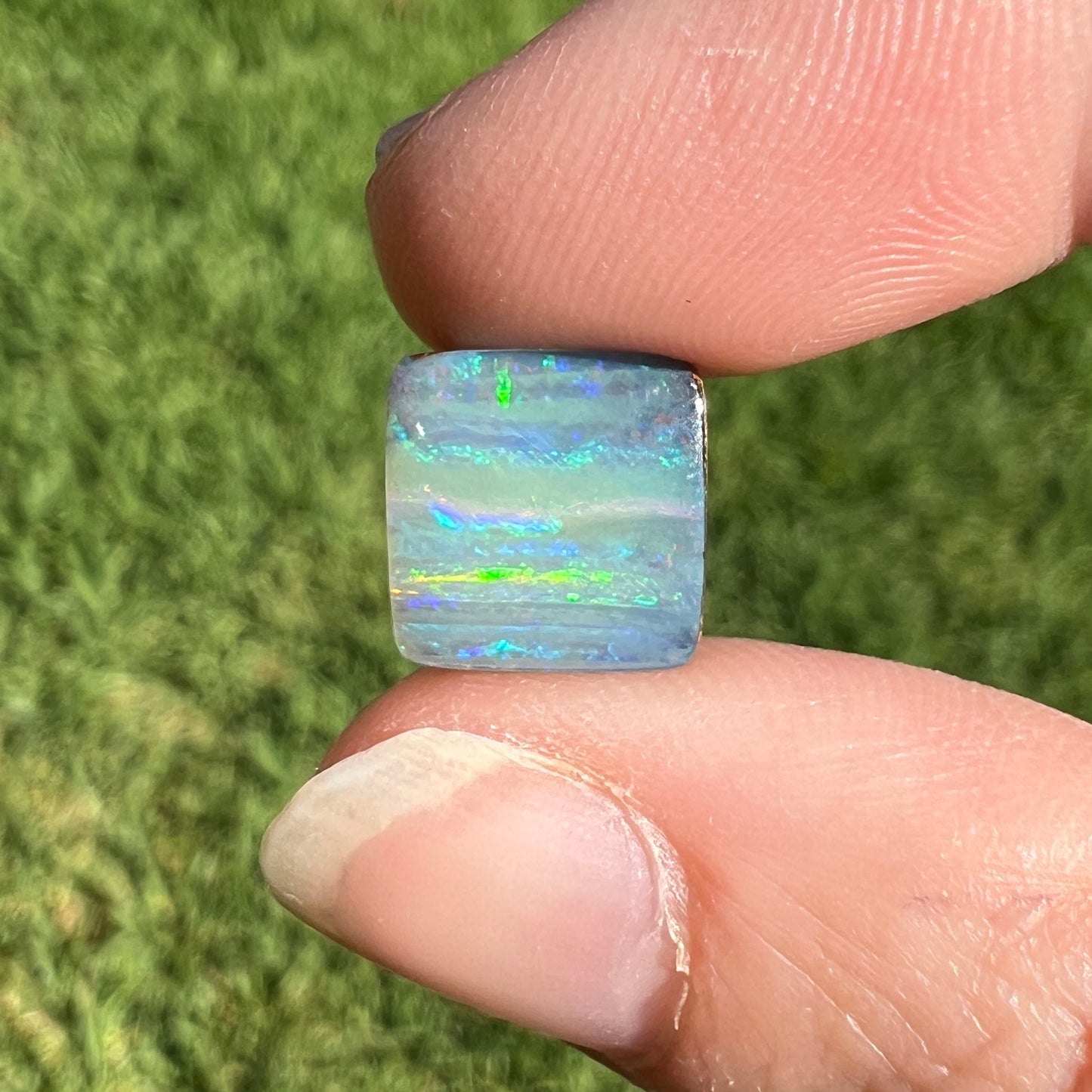 3.23 Ct small square boulder opal