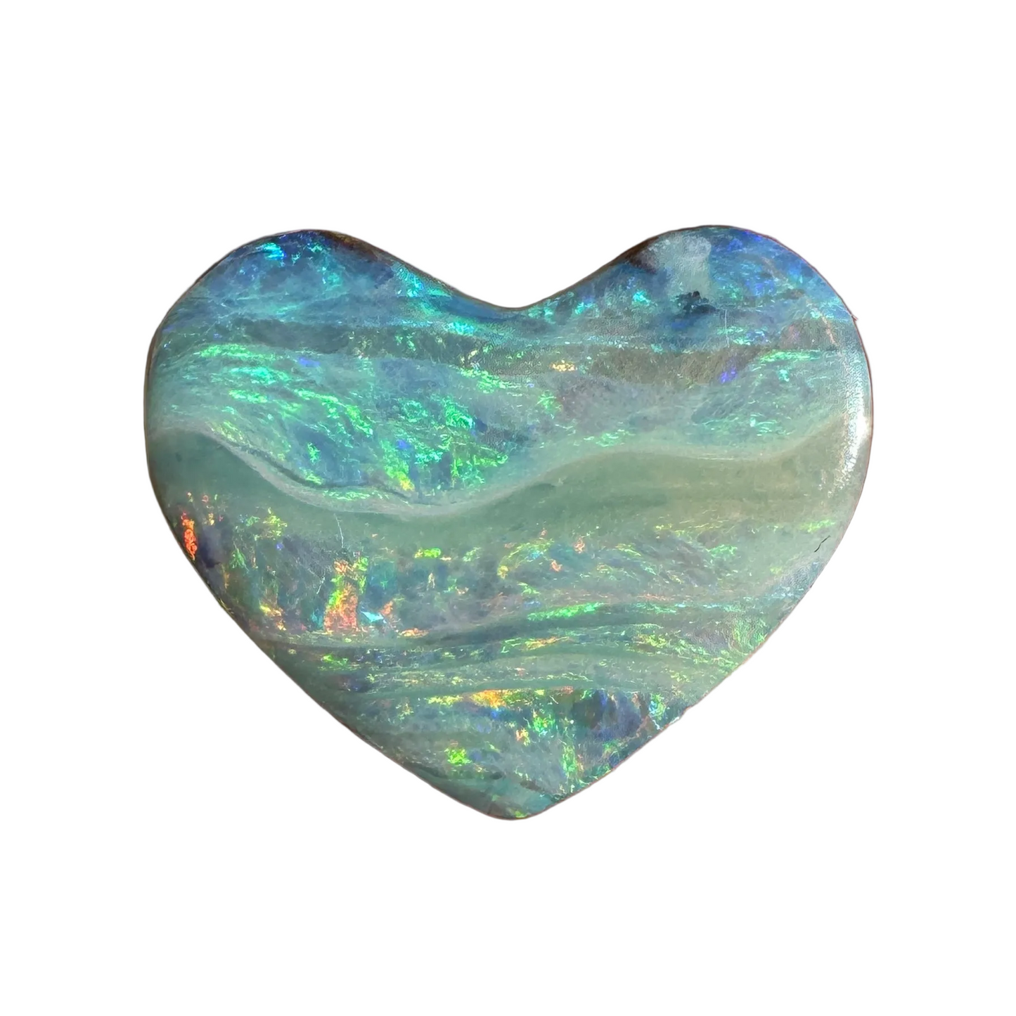 7.80 Ct wavy heart boulder opal