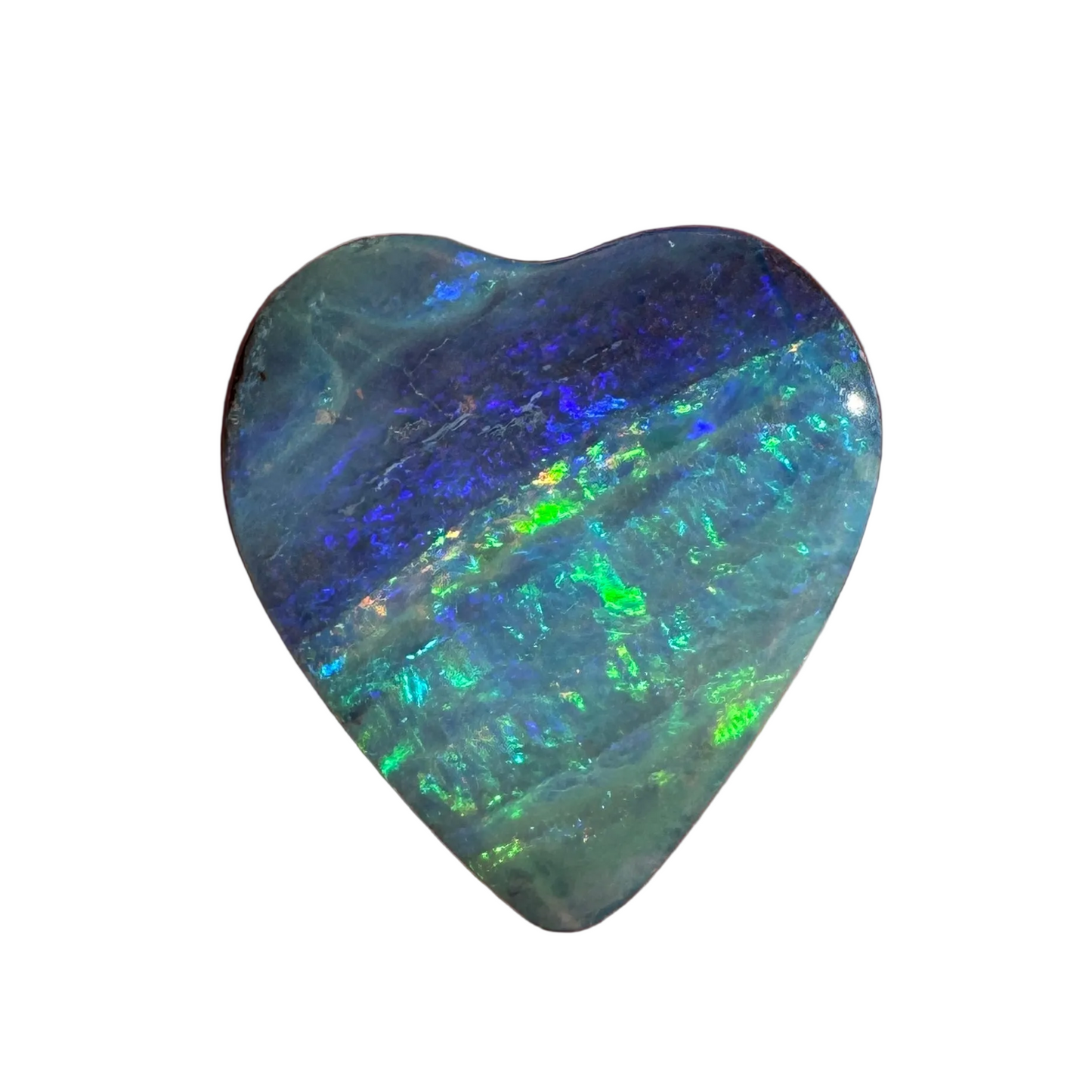 5.97 Ct two-tone boulder opal heart