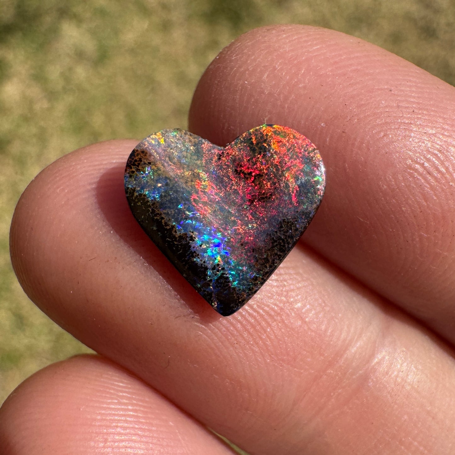 2.25 Ct 'Heart on Fire' boulder opal