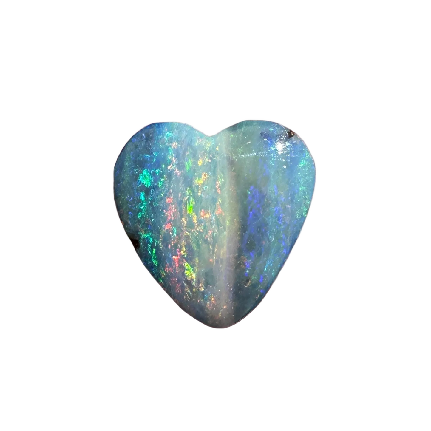2.27 Ct small rainbow boulder opal heart