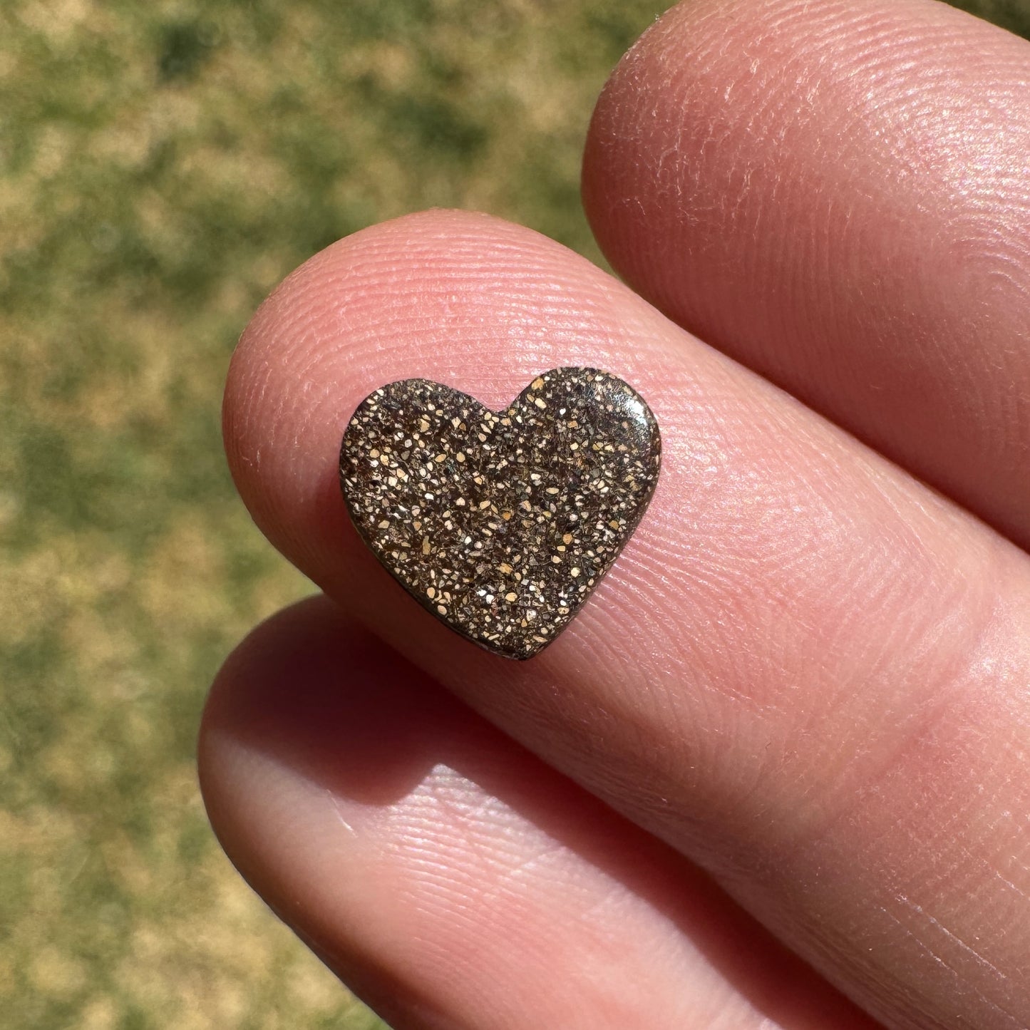 1.65 Ct small pink boulder opal heart