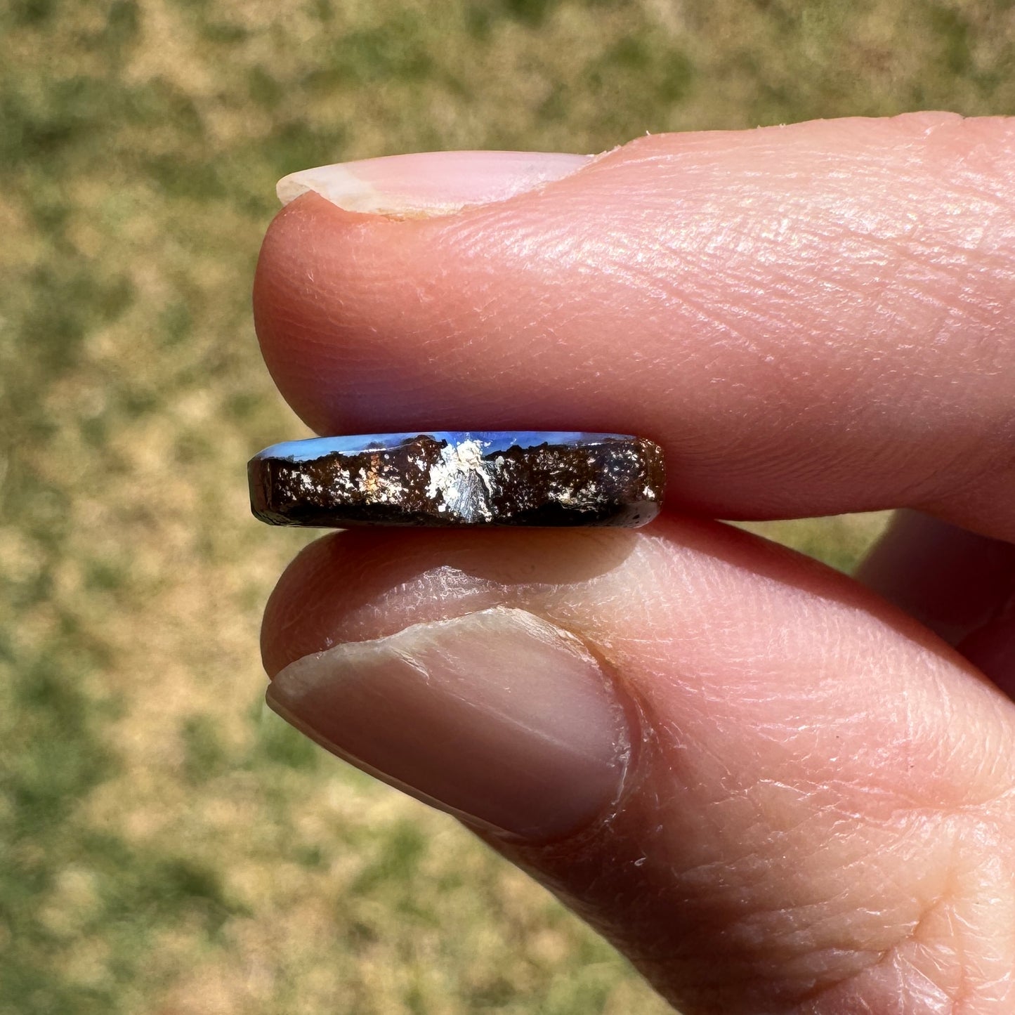 3.92 Ct blue heart boulder opal