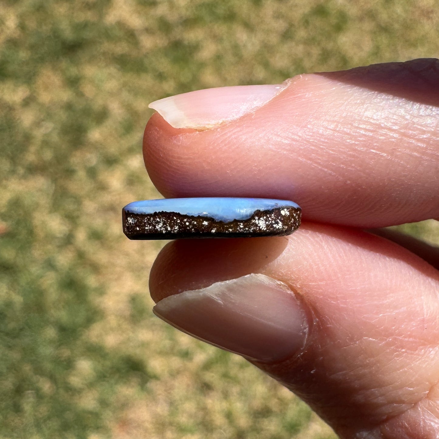 3.92 Ct blue heart boulder opal